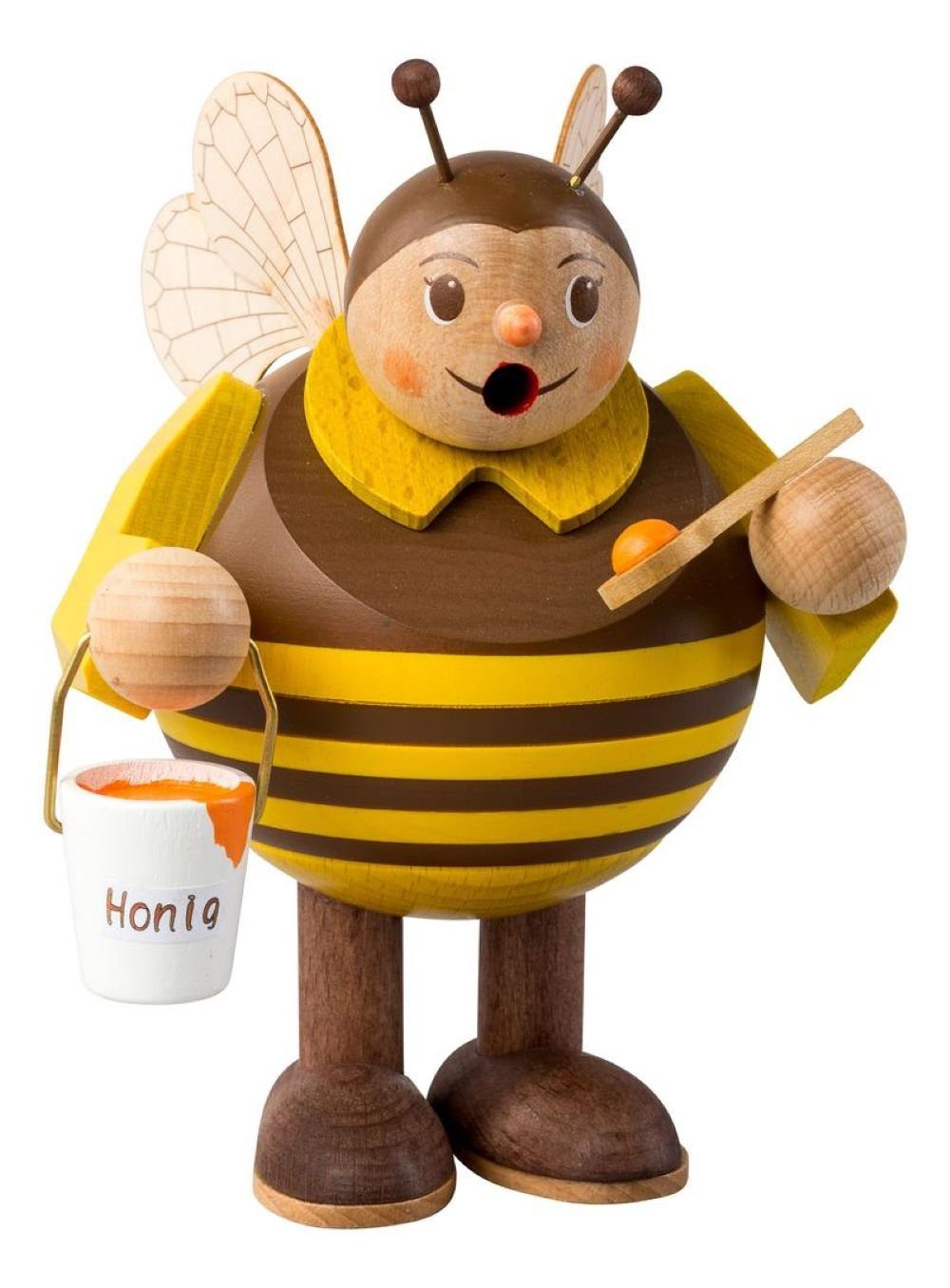 Richard Glaesser Räuchermännchen Rauchfigur Insekt: Biene, Marienkäfer, Kartoffelkäfer, Höhe: 15 cm, Holzkunst original Erzgebirge