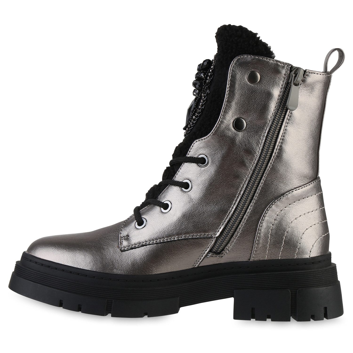 VAN HILL 841889 Schnürstiefelette Damen-Winterstiefel mit günstig online kaufen