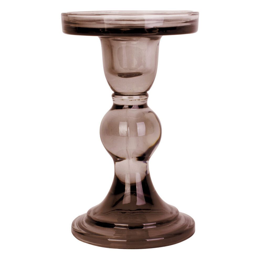 Present Time Kerzenlaterne Kerzenständer mit Fuß aus Glas, MOOS, Ø 8,5 cm (Kerzenhalter)