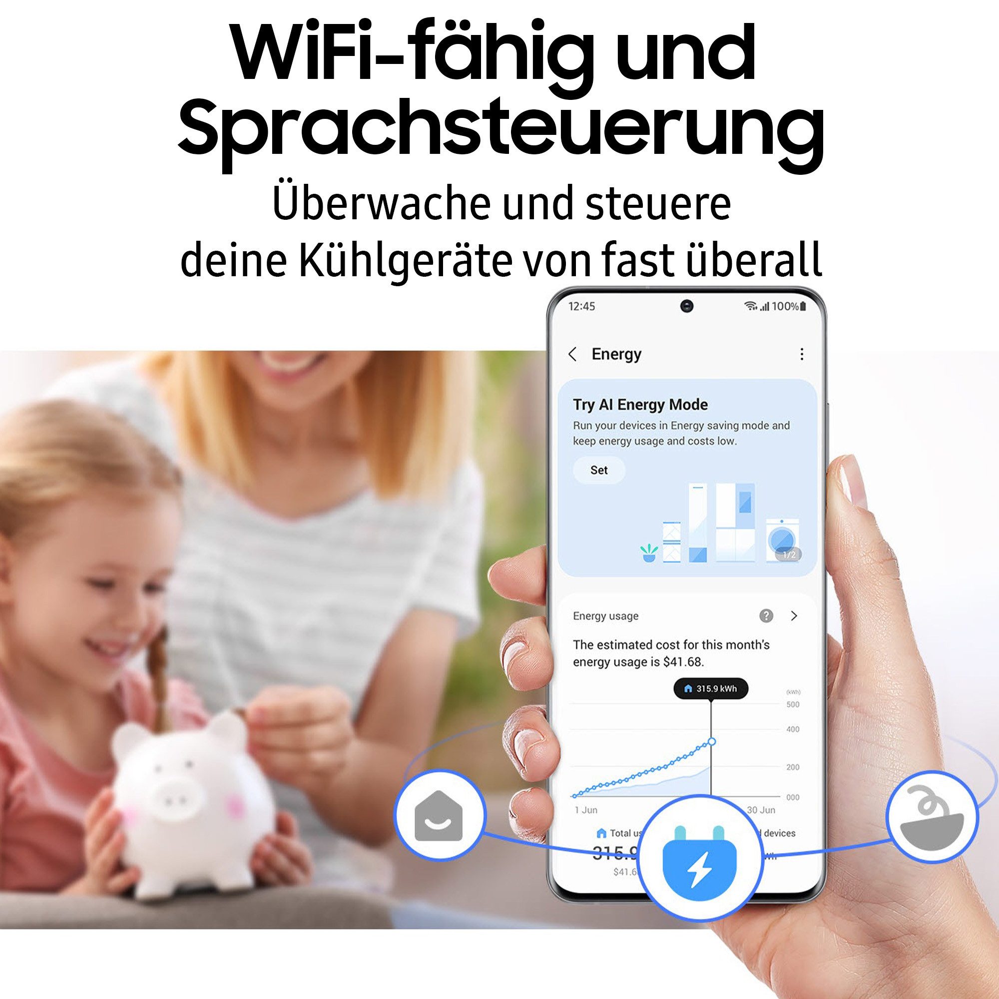 Samsung Einbaukühlgefrierkombination BRB8OF BRB80F30ADFO, 193,5 cm hoch, 54 cm breit, All‑Around Cooling ‑ Gleichmäßige Kühlung – Bild 4 von 5