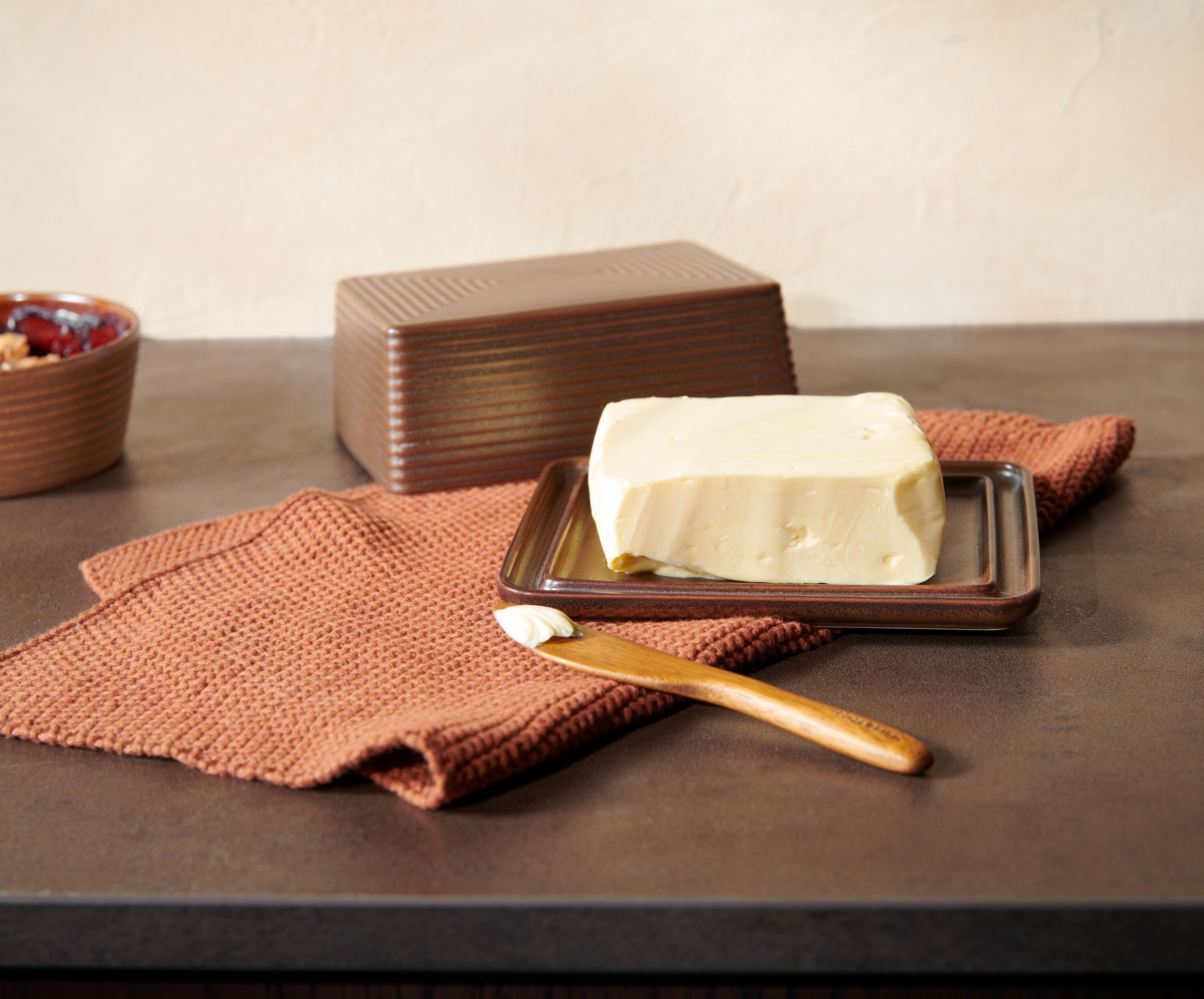 ASA SELECTION Butterdose kitchen'art Butterdose brown 15,3cm, Porzellan
