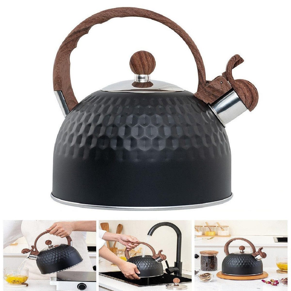 Wasserkessel 2.5L Edelstahl Pfeifenkessel,Teekessel mit Pfeifton,Wasserkocher7
