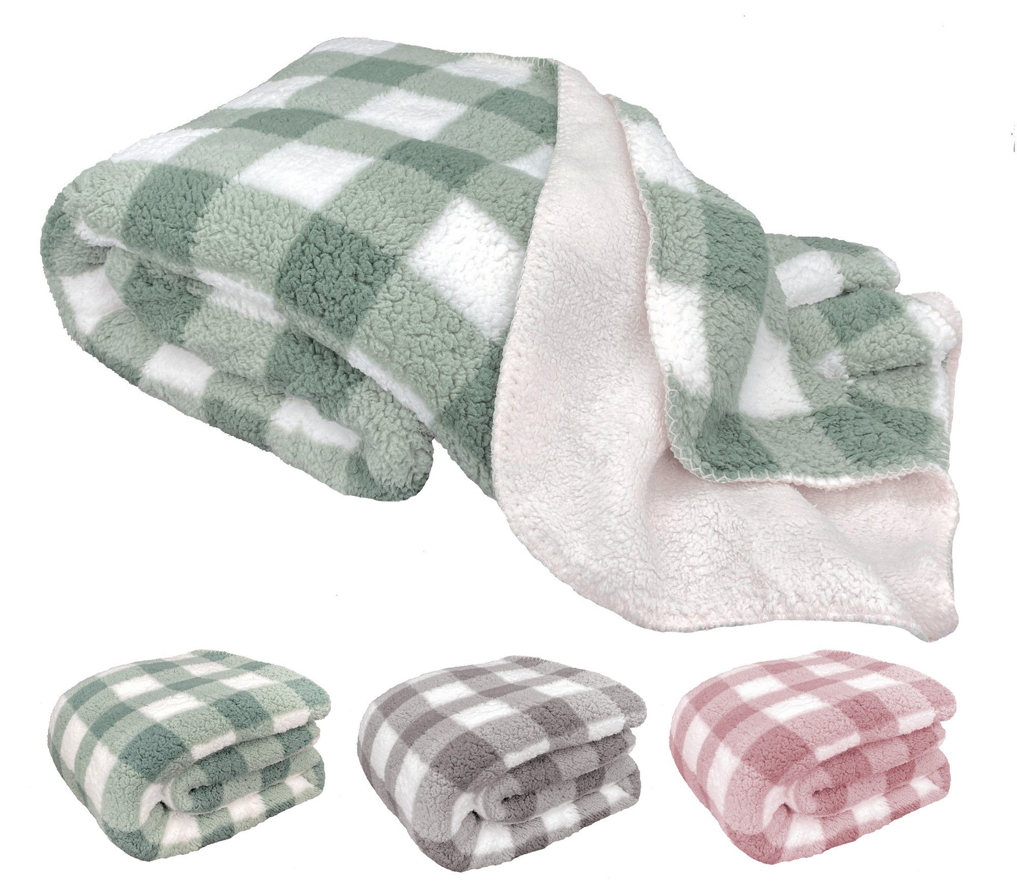 Wohndecke Sherpa Kuscheldecke Cottage Winterdecke Teddy günstig online kaufen