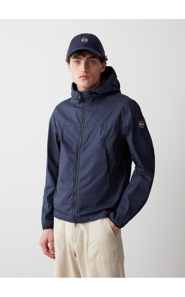 Colmar Allwetterjacke Übergangansjacke Fibers (aus Baumwolle, mit Kapuze) navyblau Herren