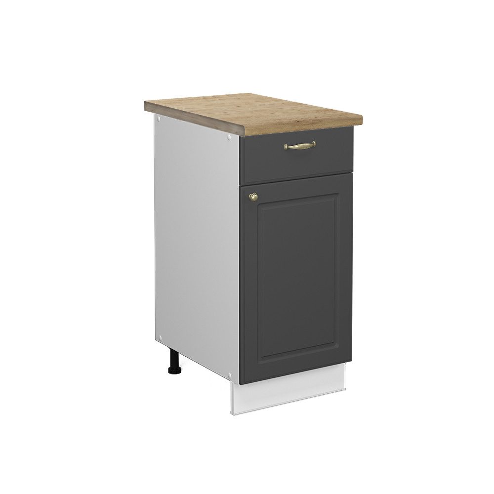Vicco Unterschrank Fame-Line, Anthrazit-Gold/Weiß, 40 cm, günstig online kaufen