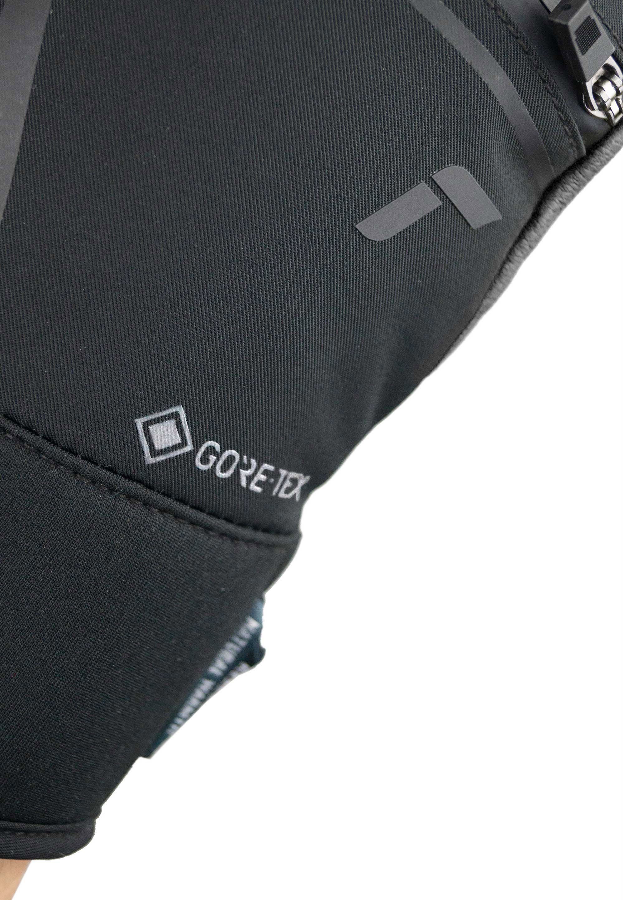 Spirit GORE-TEX mit Reusch Skihandschuhe verstärkten schwarz-silberfarben SC Down Fingerspitzen