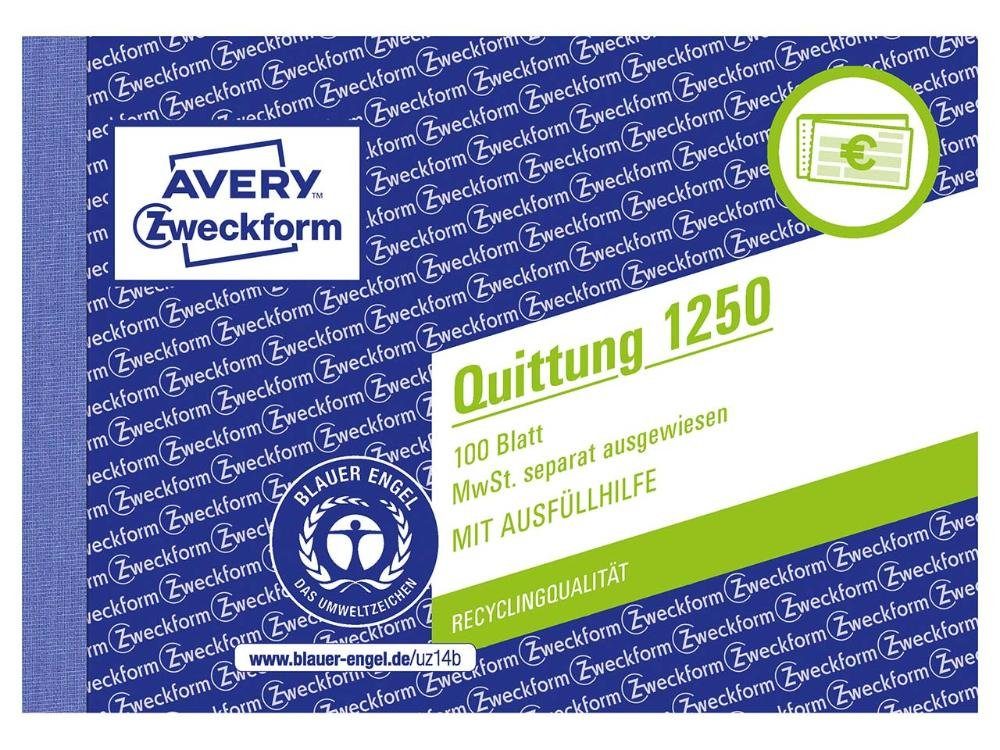 Formularblock Avery Zweckform Recycling Formularbuch '1250' Quit