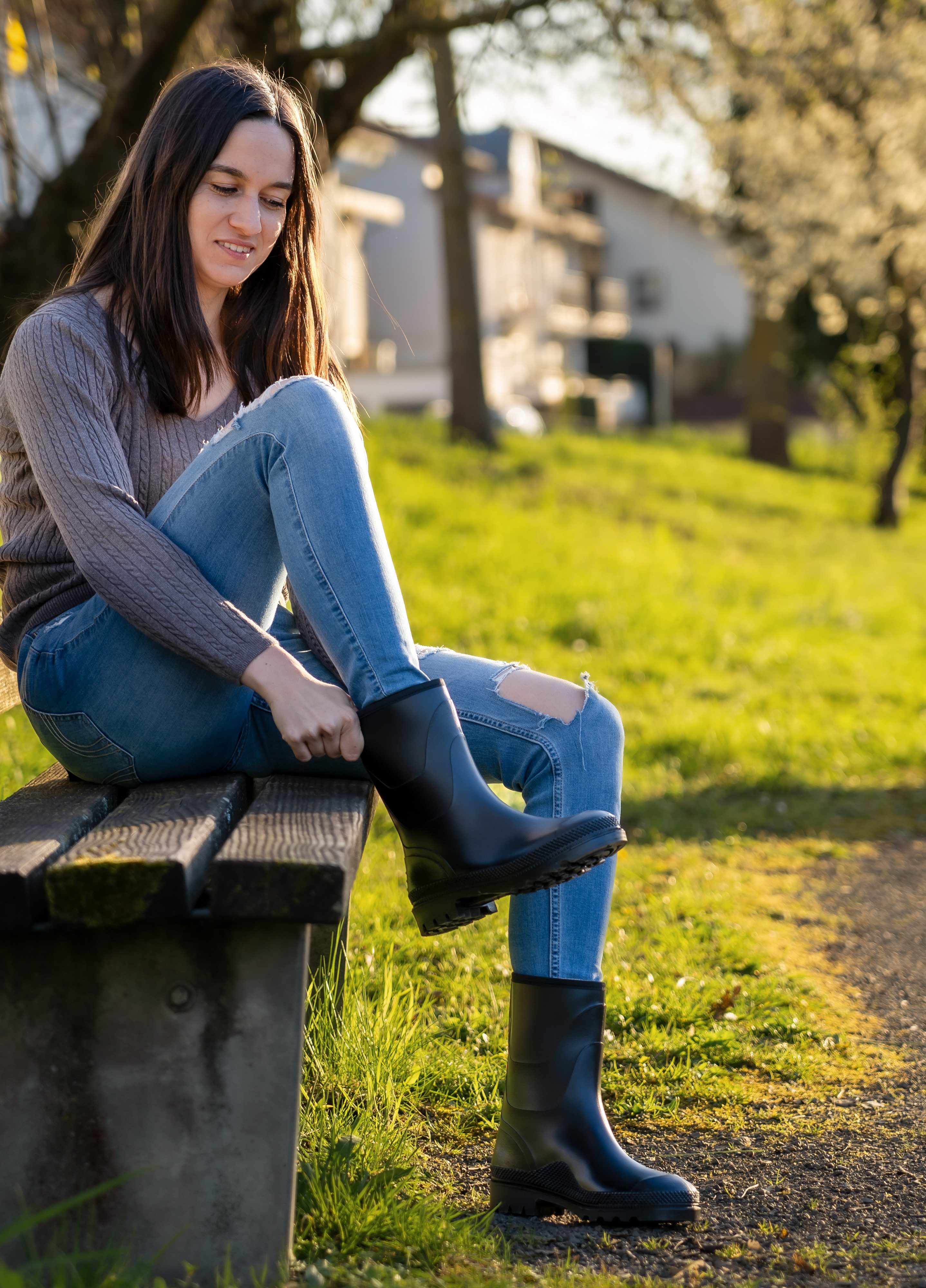 Beck Regenstiefel Basic Gummistiefel (Kurzschaft-Stiefel, für trockene Füße bei Regen und Matschwetter) wasserdicht, robust, strapazierfähig
