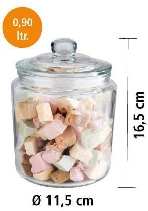 APS Vorratsglas Classic, Glas, (Set, 2-tlg), Ø 11,5 cm, 900 ml
