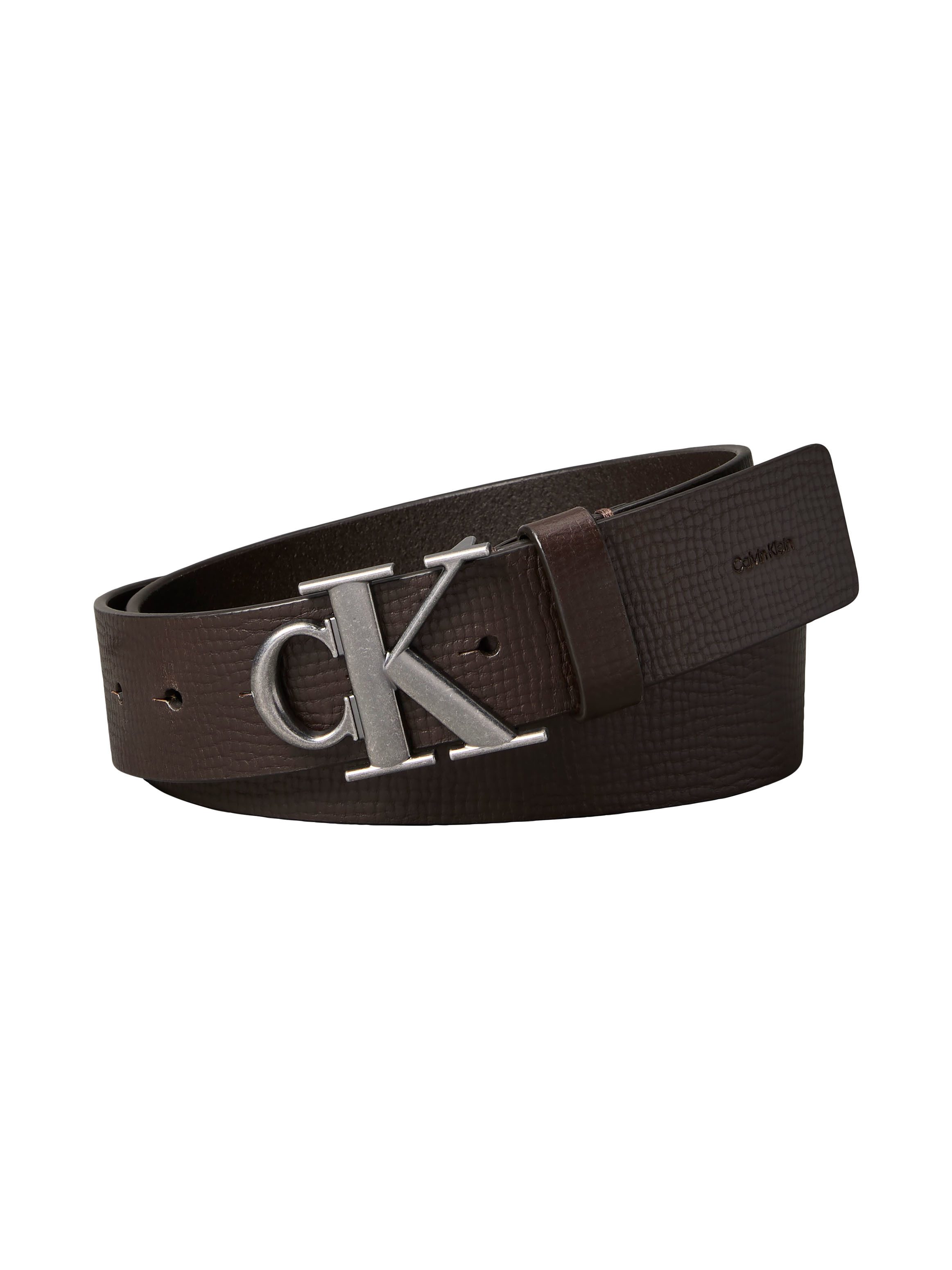 Calvin Klein Ledergürtel CK BUCKLE 40MM FIXED Größenverstellbar mit Metallschließe