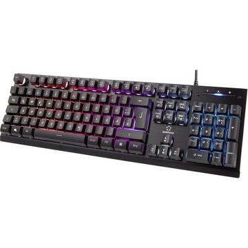 Renkforce RGB kabelgebundene USB-Gaming-Tastatur Tastatur (Beleuchtet)