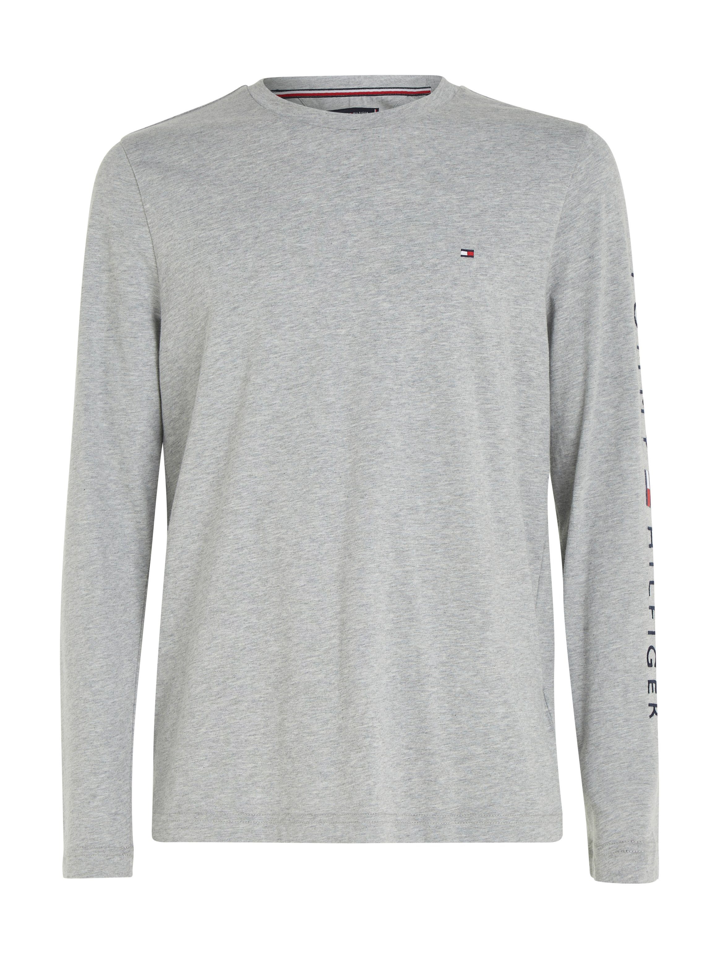 Tommy Hilfiger Longsleeve TEE grey TOMMY mit LOGO light LONG Logodruck heather SLEEVE