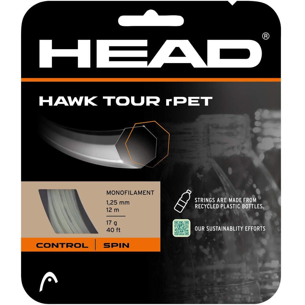 Tennissaite Hawk Tour rPET (Kontrolle+Spin) natur 12m Set