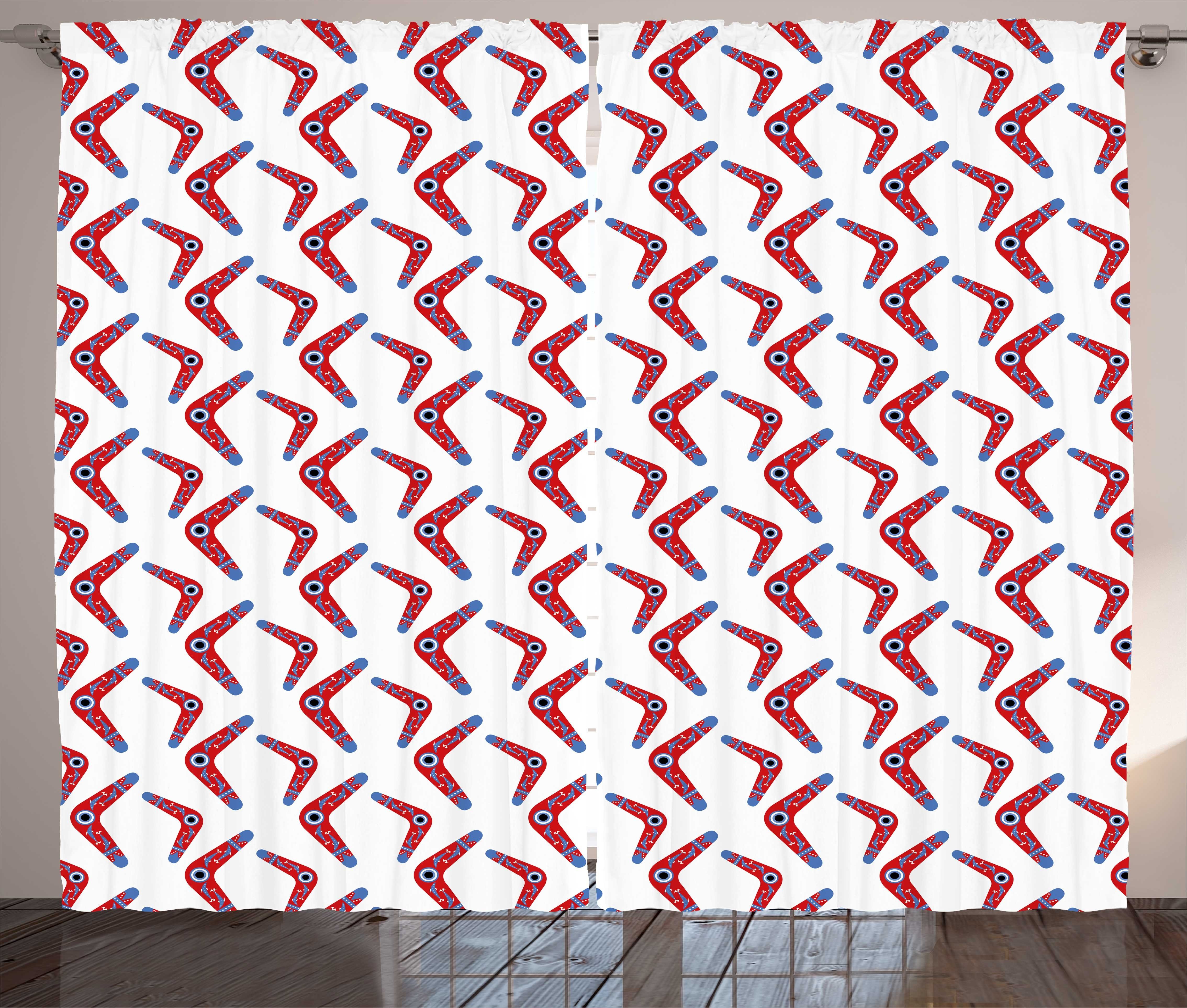 mit Gardine Schlaufen Aboriginal Haken, und Abakuhaus, Boomerang-Motiv Schlafzimmer Vorhang Kräuselband