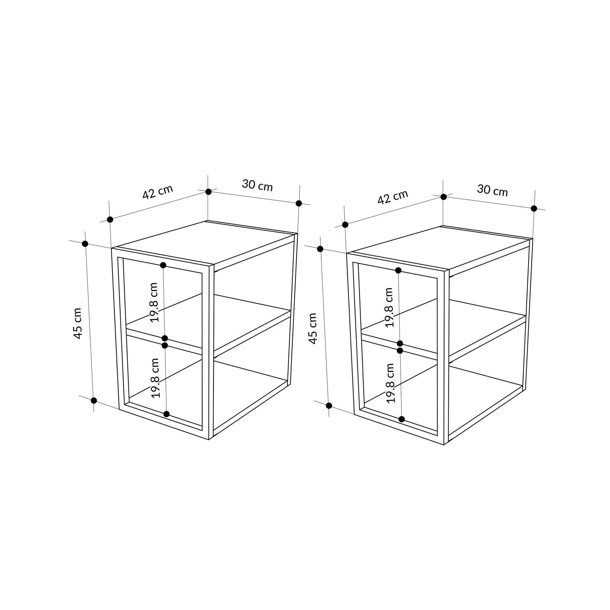 Skye Decor Beistelltisch Echo (Set, 2-St., 2 Tische), 2-teiliges Set