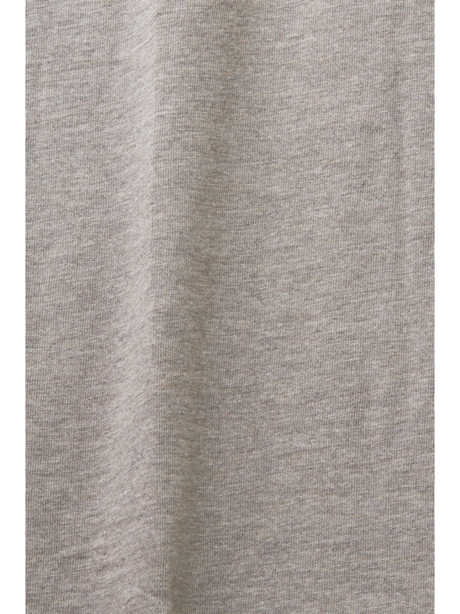 Esprit (1-tlg) % 100 GUNMETAL T-Shirt Rundhals-T-Shirt, Baumwolle