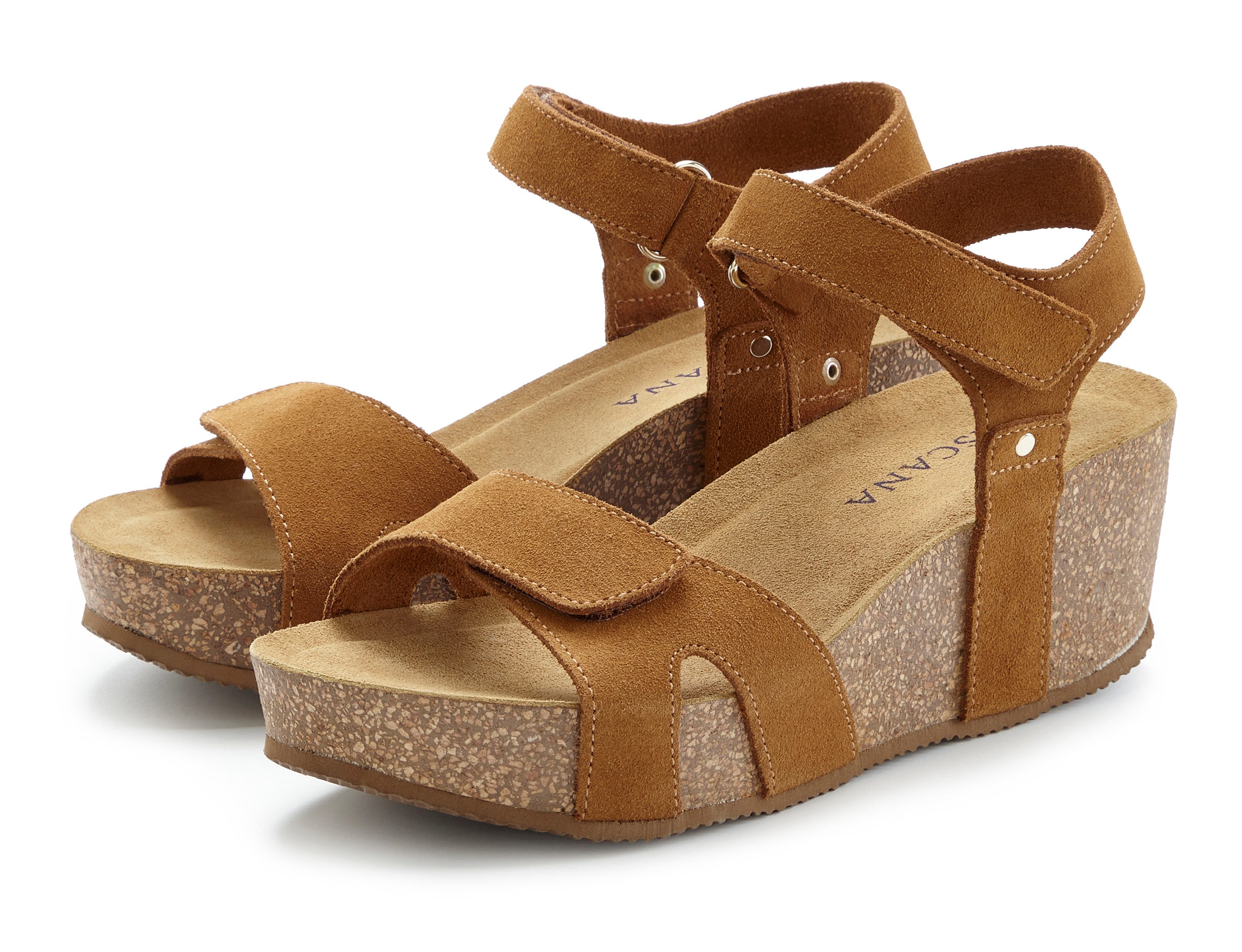 Sommerschuh, Sandale, offener Schuh, Keilsandalette, Sandalette