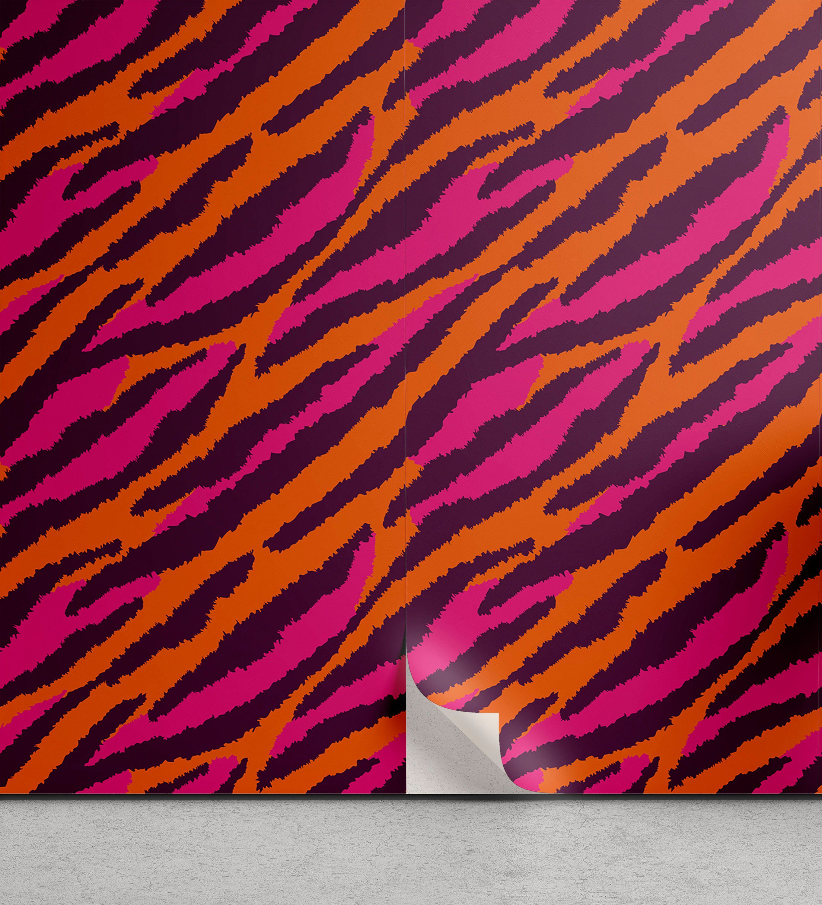 Abakuhaus Vinyltapete selbstklebendes Wohnzimmer Küchenakzent, Safari Fortsetzung Strokes Stripes