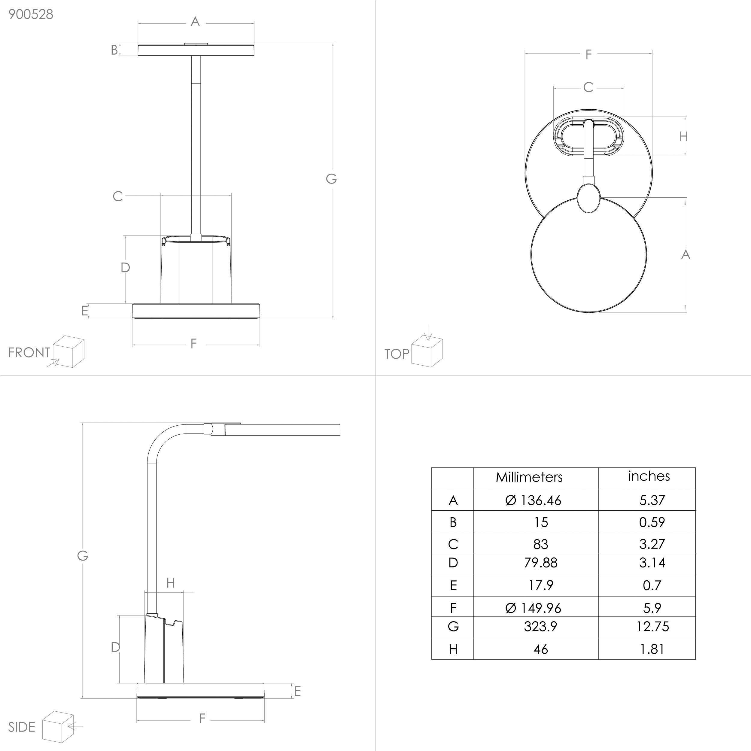 EGLO Tischleuchte BROLINI, LED aus in Kunststoff - integriert, - - kaltweiß - warmweiß kaltweiß, Tischleuchte warmweiß fest 2,1W schwarz