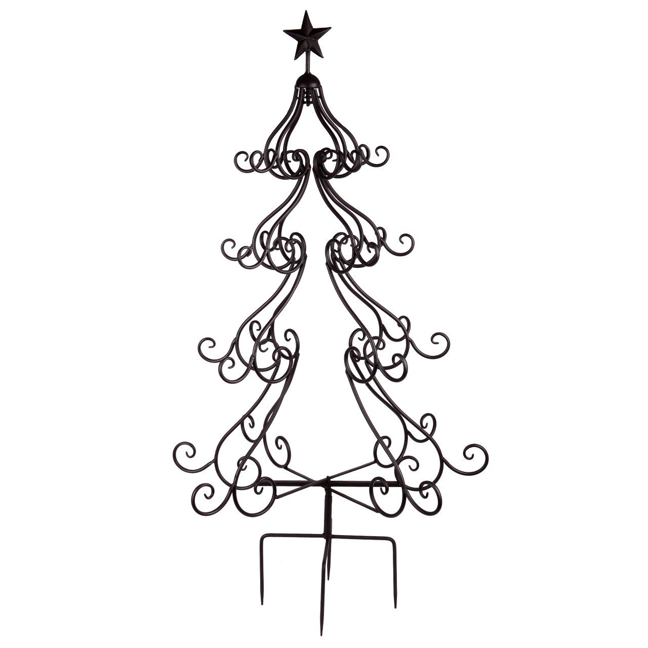 66 cm Weihnachtsbaum Stecker 123 Weihnachtsfigur Zink Gartenstecker (HxB) x Deko Metall Weihnachtsbaum Figur Tanne Weihnachtsdeko (1-St., UNUS GARDEN