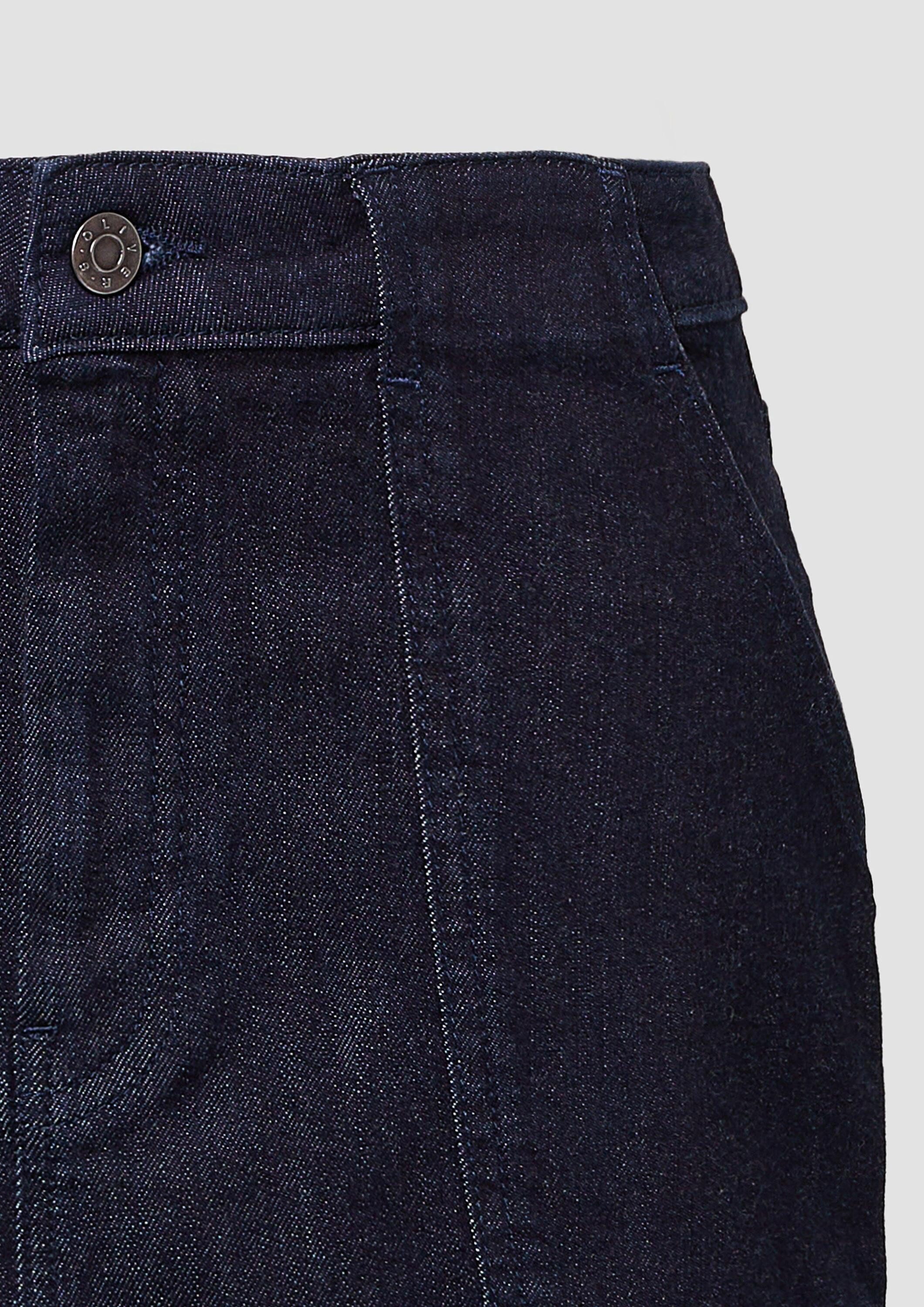 s.Oliver Minirock Rock Jeansrock mit aufgesetzten Taschen, 360° Denim