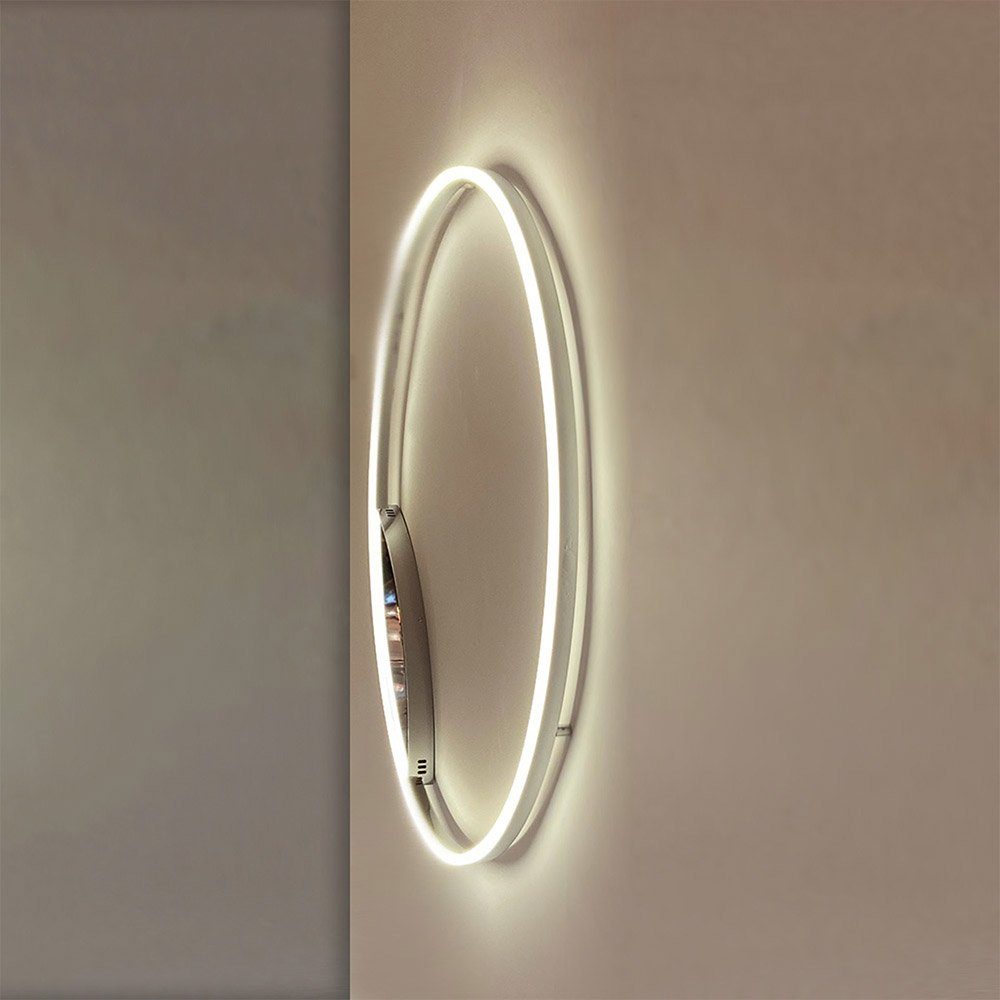 s.luce Deckenleuchte LED Wandlampe Ring 80 Deckenlampe Warmweiß Schwarz, & Dimmbar
