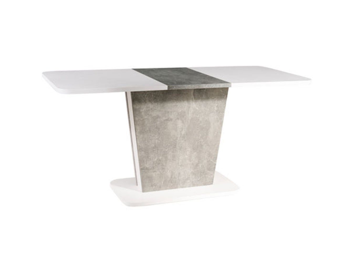 Feldmann-Wohnen Esstisch Chaves, 110-145x68cm weiß beton ausziehbar