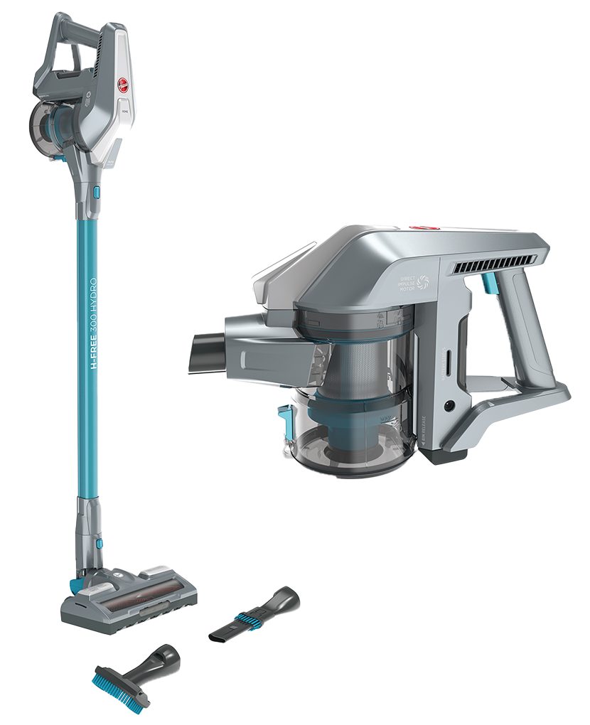 Hoover Akku-Hand-und Стальной пылесос HF322YHM 011, beutellos, Motorisierte 2in1 Hydro Düse