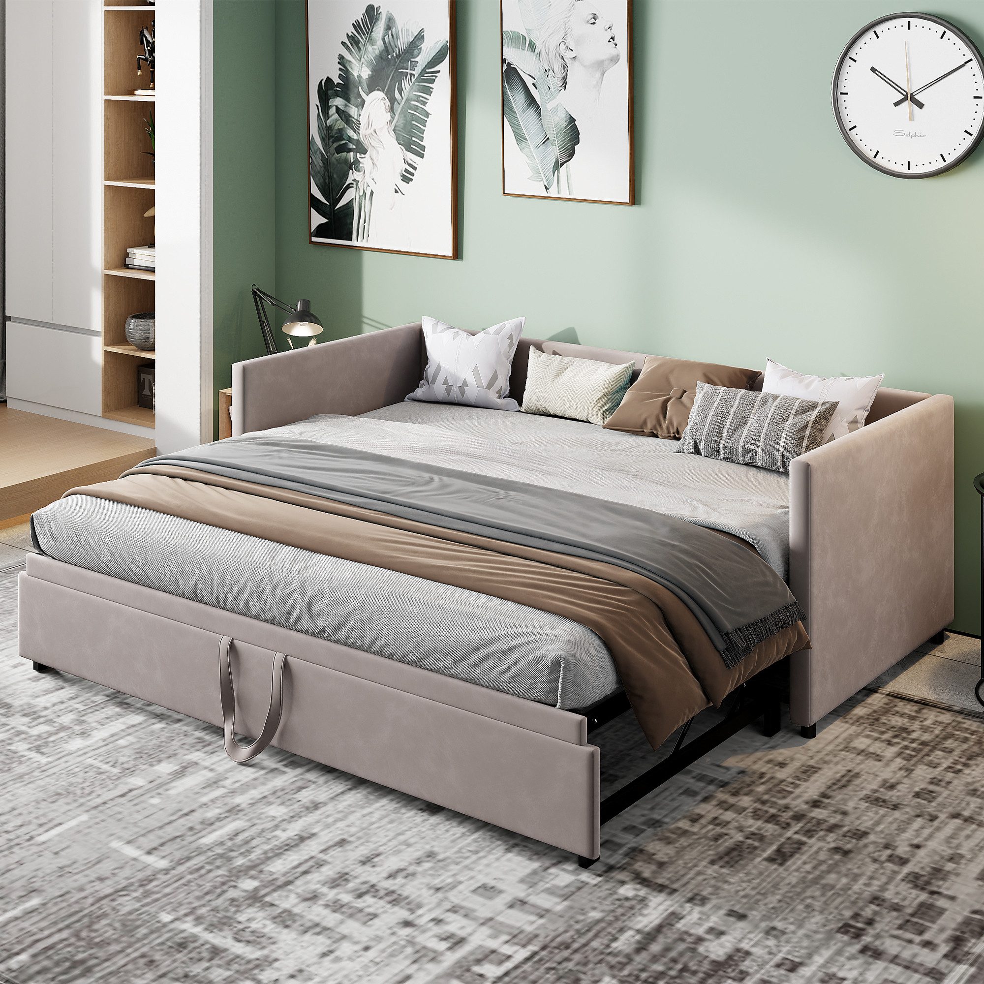 Furnishings Home Polsterbett Daybett Tagesbett Ausziehbett (1 tlg), Schlafs günstig online kaufen