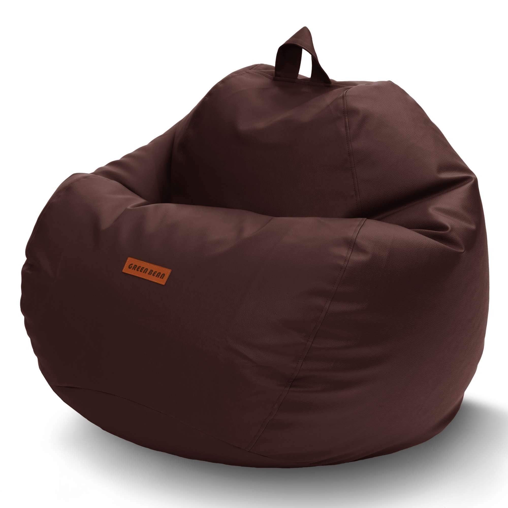 Green Bean Sitzsack Sitzsack Kunstleder Scoop Indoor (Indoor und Outdoor, abwaschbarer Bezug), Bean Bag Sitzkissen Sitzpuff Sitzsessel Bodenkissen Lounge