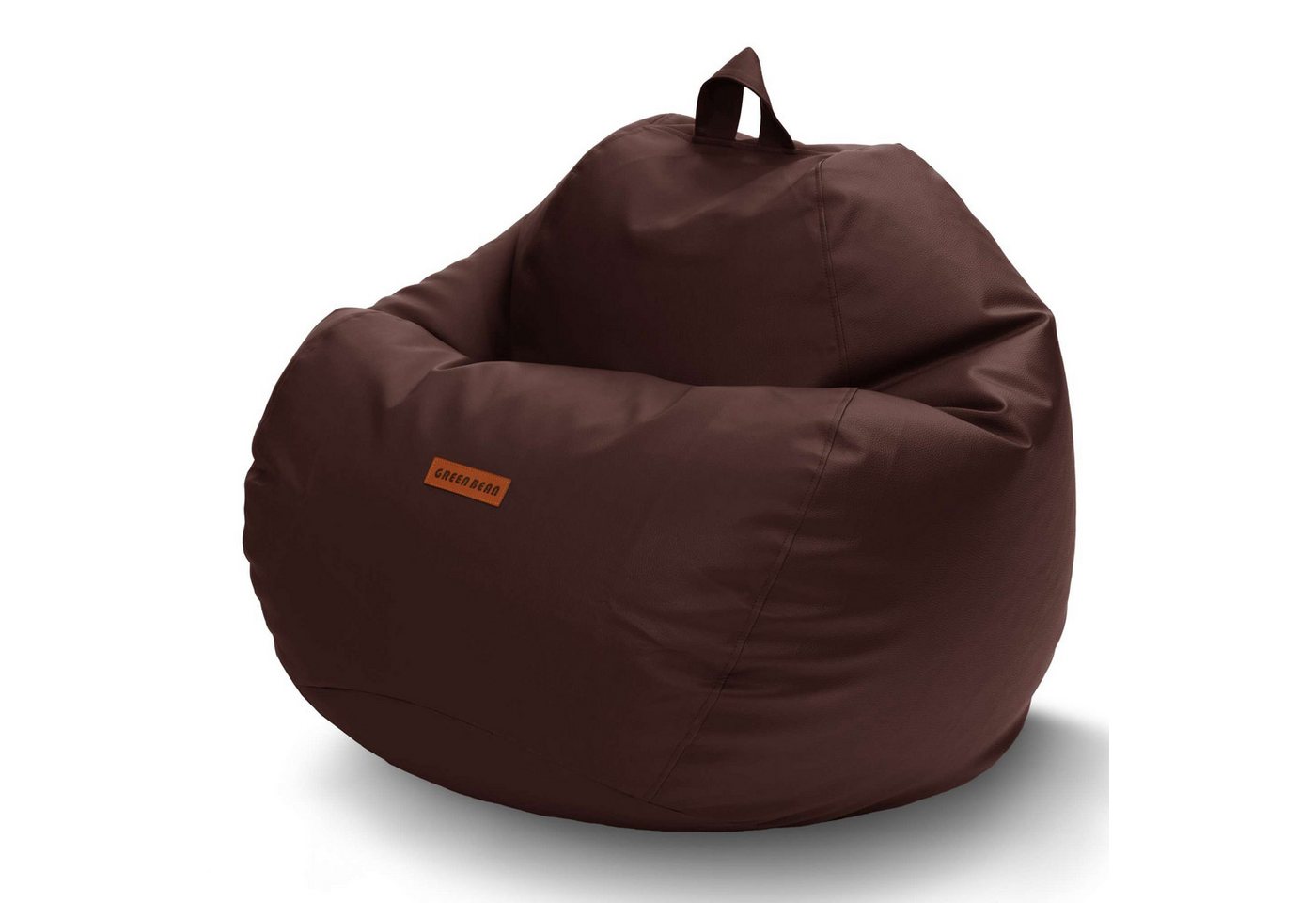 Green Bean Sitzsack Sitzsack Kunstleder Scoop Indoor (Indoor und Outdoor, abwaschbarer Bezug), Bean Bag Sitzkissen Sitzpuff Sitzsessel Bodenkissen Lounge