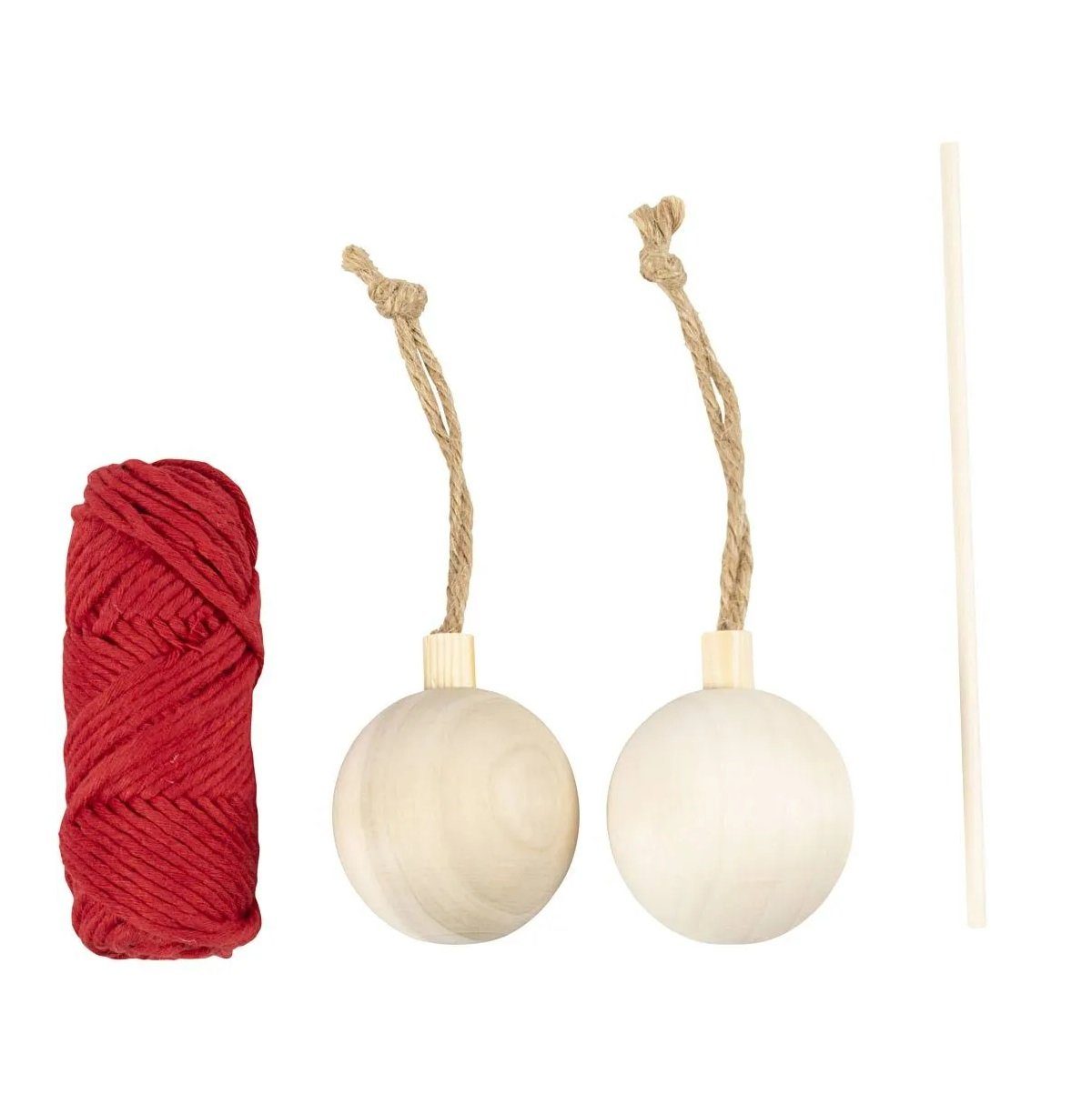 creativ company Kreativset 977584, Weihnachtskugeln Rot, Dekorationen zum selbst Basteln - perfekt für die Weihnachtszeit