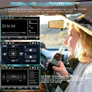 Hikity 7'' Touchscreen D-Play Universal Auto MP5 Spieler mit FM Radio Autoradio (FM Radio, Bluetooth 4.0, Farbige Hintergrundbeleuchtung)