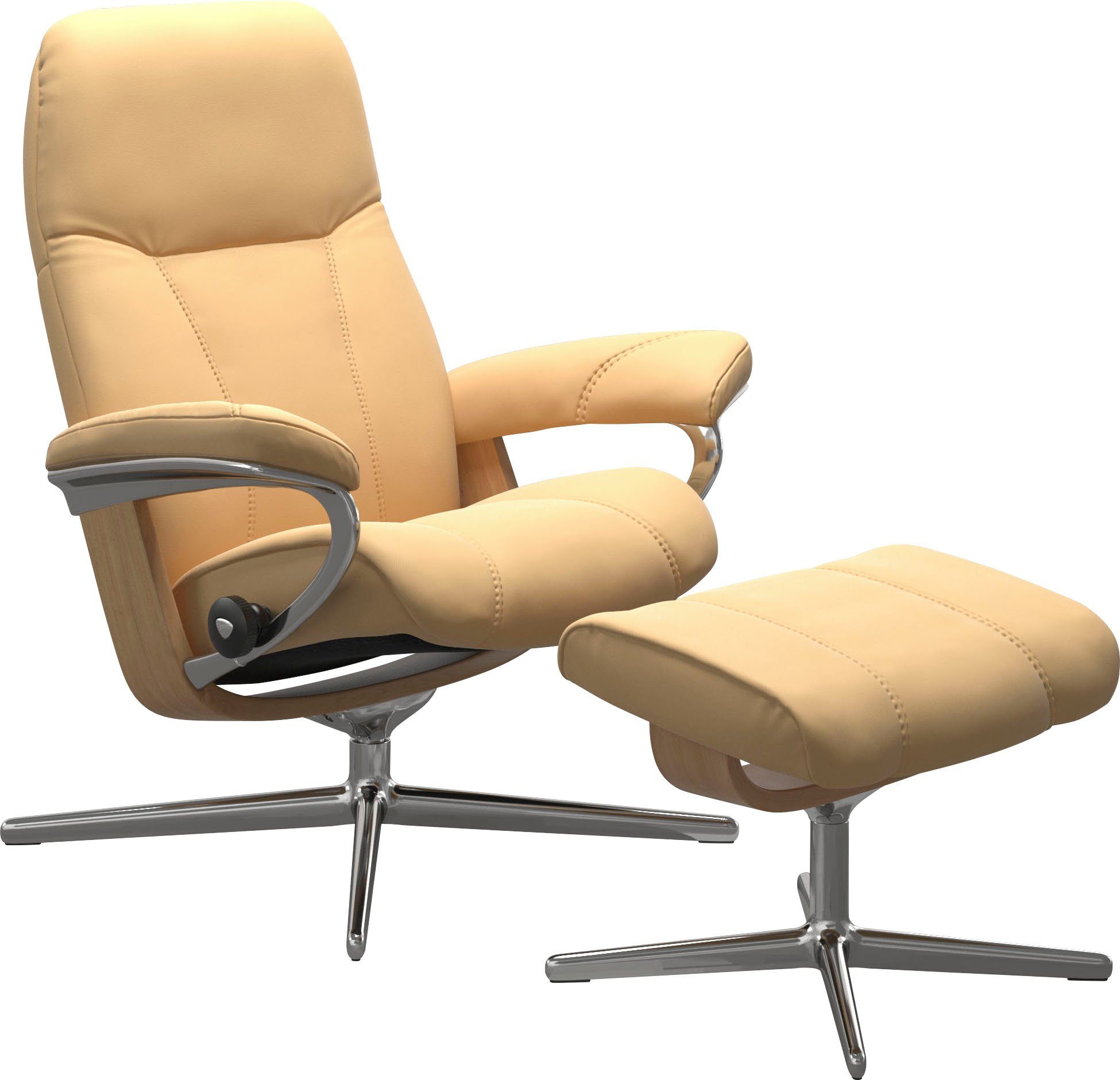 Stressless® Relaxsessel Consul, mit Cross Base, Размер S, M & L, Holzakzent Eiche