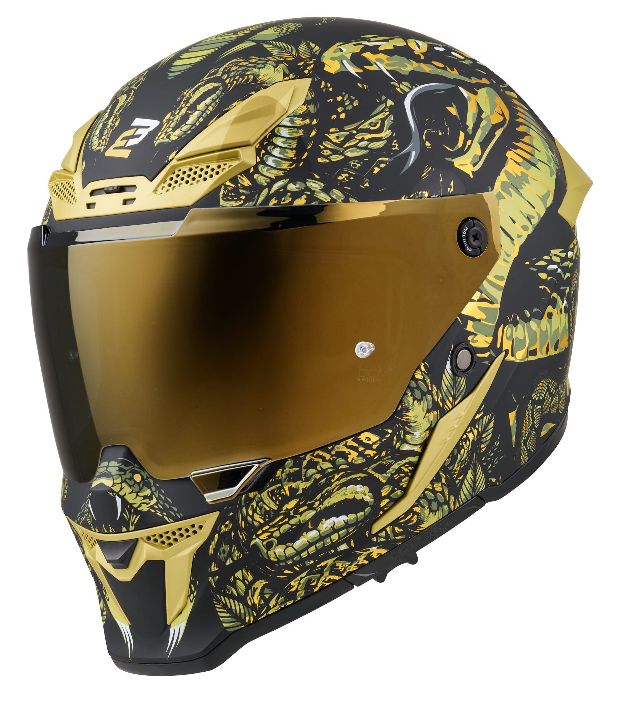 Bogotto Motorradhelm Blade Mythology Helm, Notfallsystem-polsterung (eqrs),geeignet Für Brillenträger,vorber
