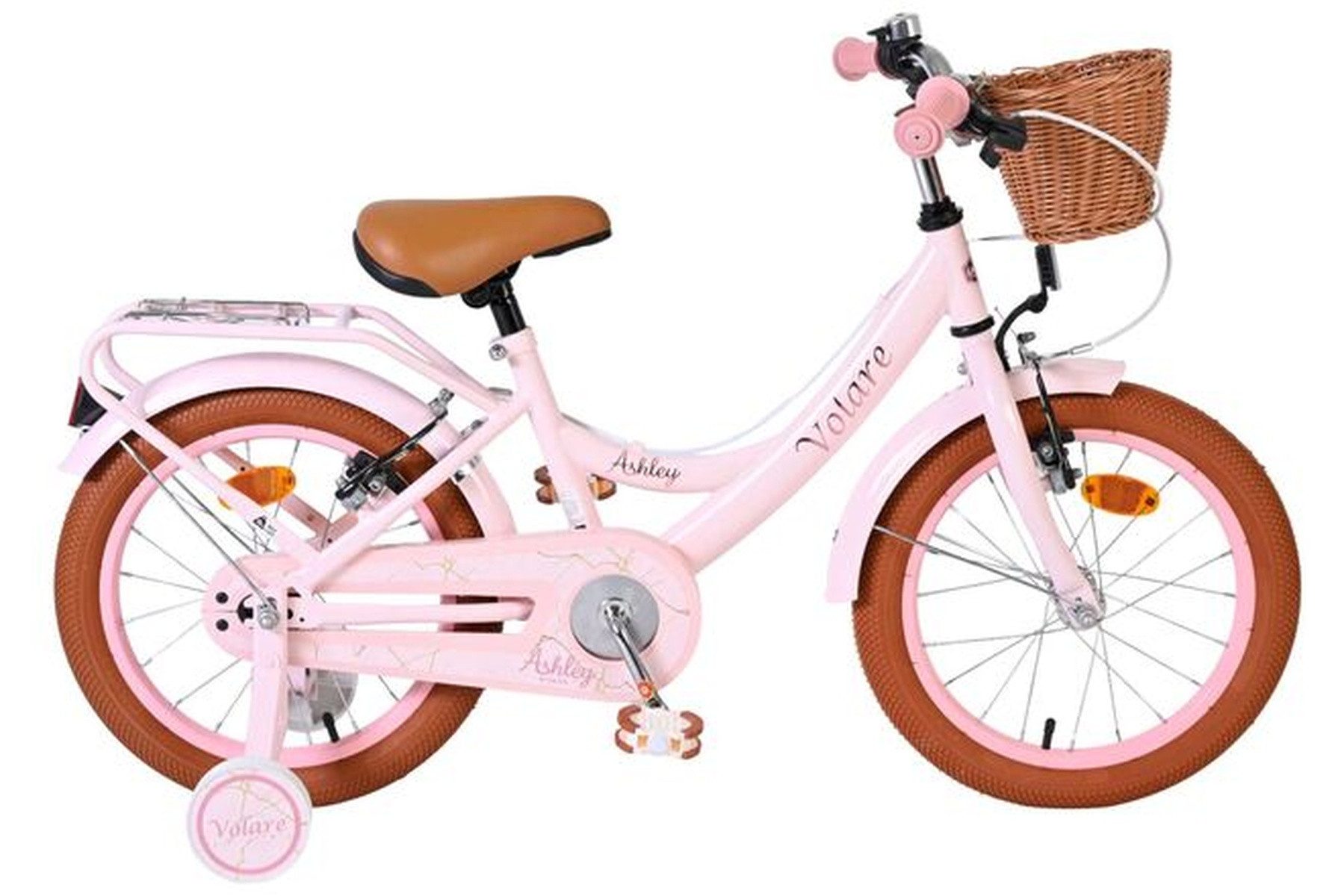 Kinderfahrrad Ashley Mädchen 16 Zoll Rosa mit zwei Handbremsen