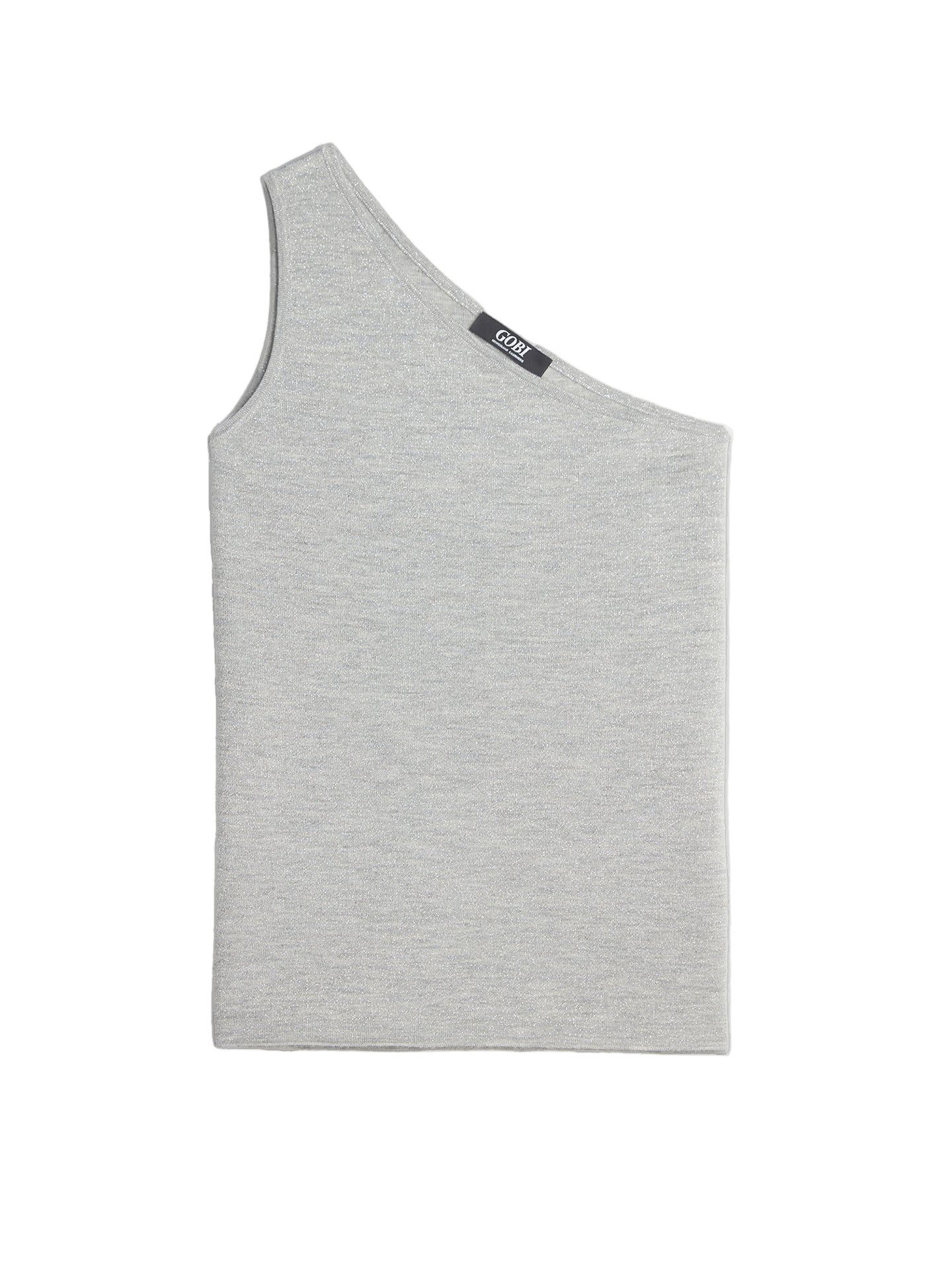 GOBI Cashmere Stricktop Top mit Ein-Schulter Ausschnitt aus Kaschmir-Seide