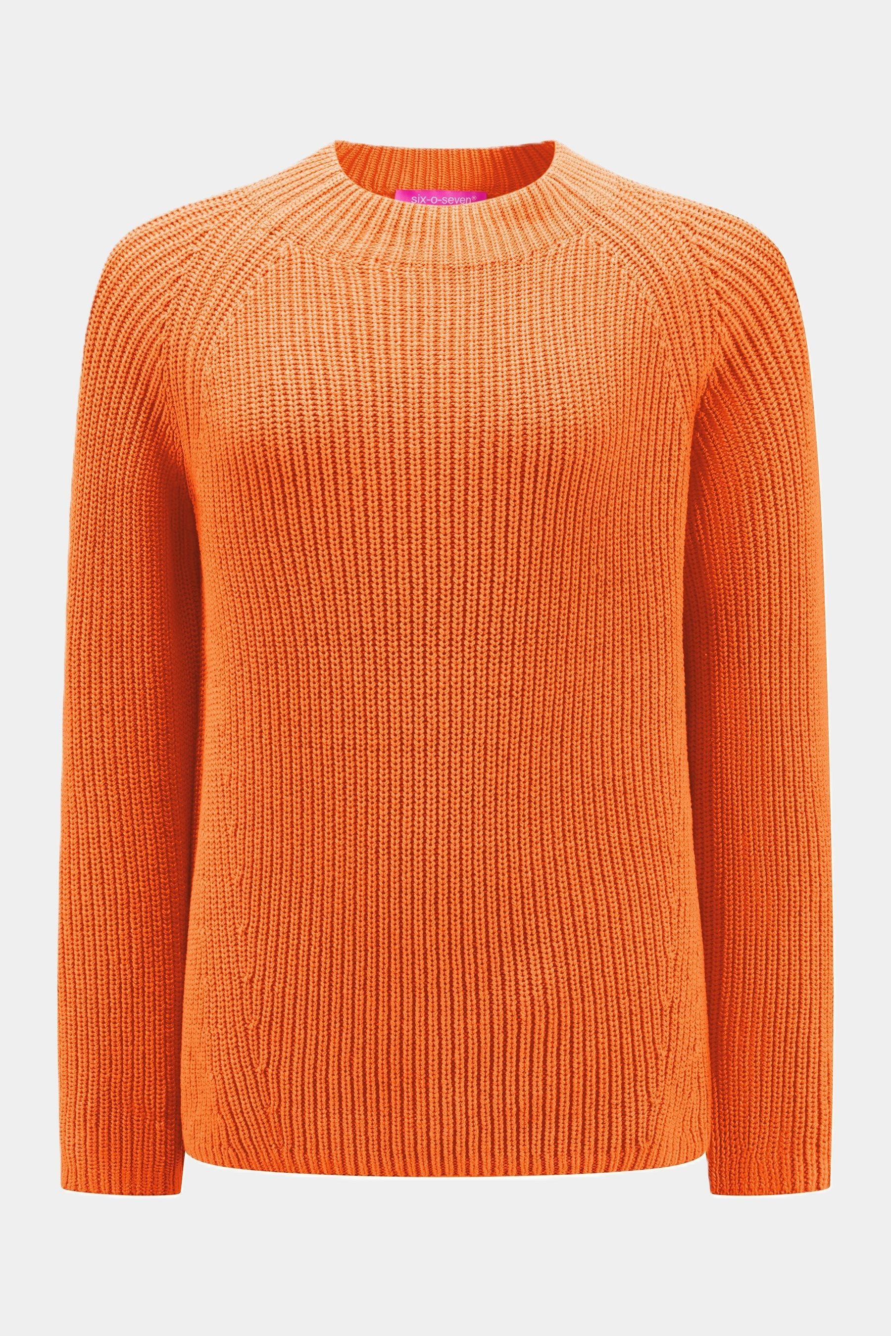 six-o-seven Strickpullover Six-o-Seven Grobstrickpullover - ORANGE