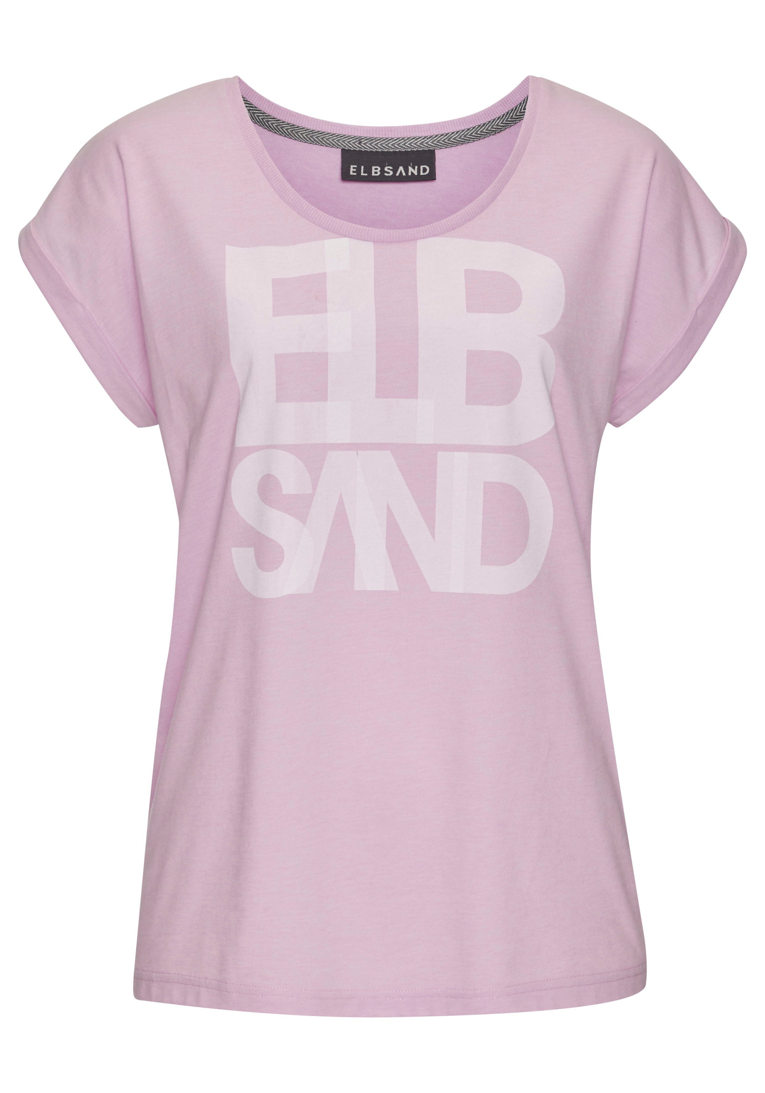 Elbsand T-Shirt Eldis mit Logodruck, Kurzarmshirt aus Baumwoll-Mix, sportli günstig online kaufen