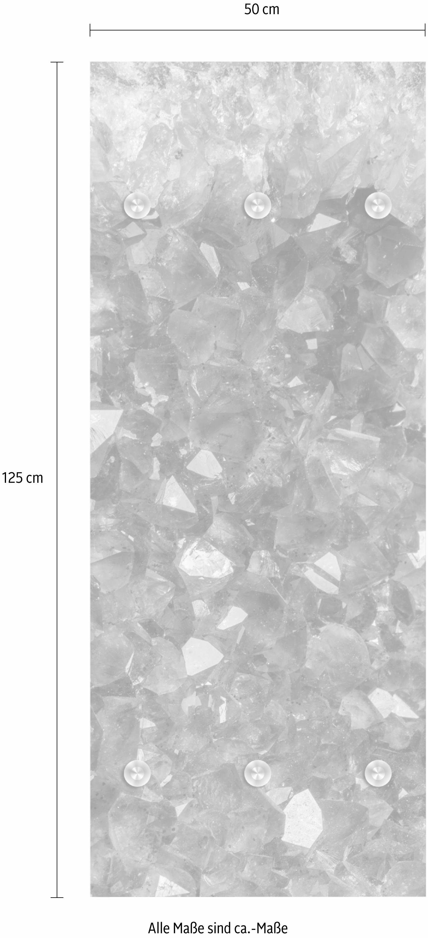 queence Garderobenleiste Kristalle, mit 6 Haken, 50 x 120 cm