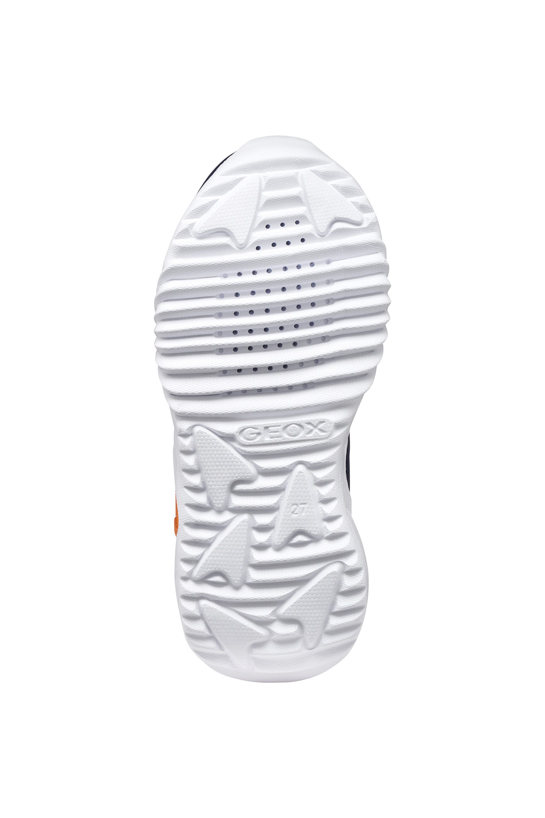 Geox J ASSISTER BOY Sneaker Klettschuh mit Blinkfunktion, Größenschablone zum Download