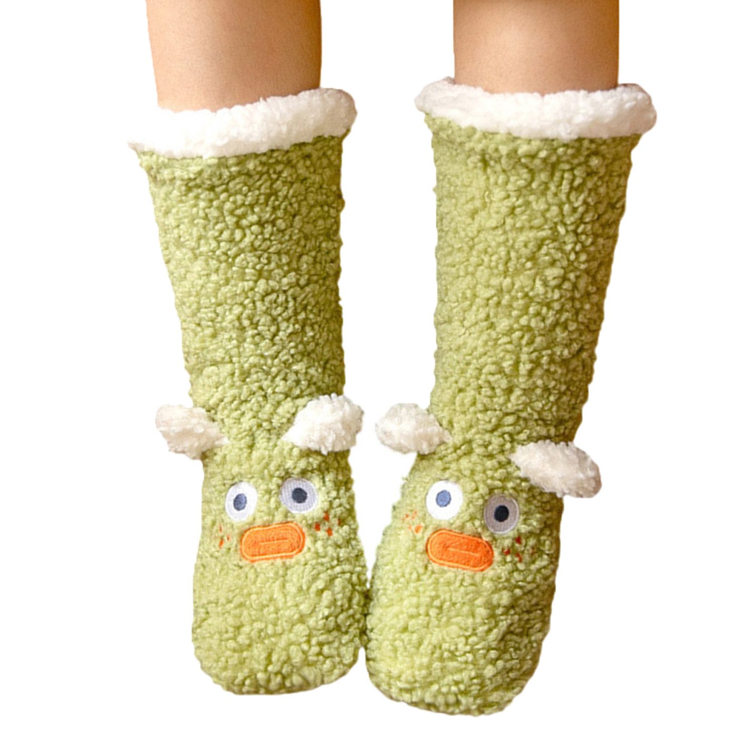 Refttenw Kuschelsocken 1 Paar Fuzzy Animal Socken für Damen, Winter Warme Socken für Indoor