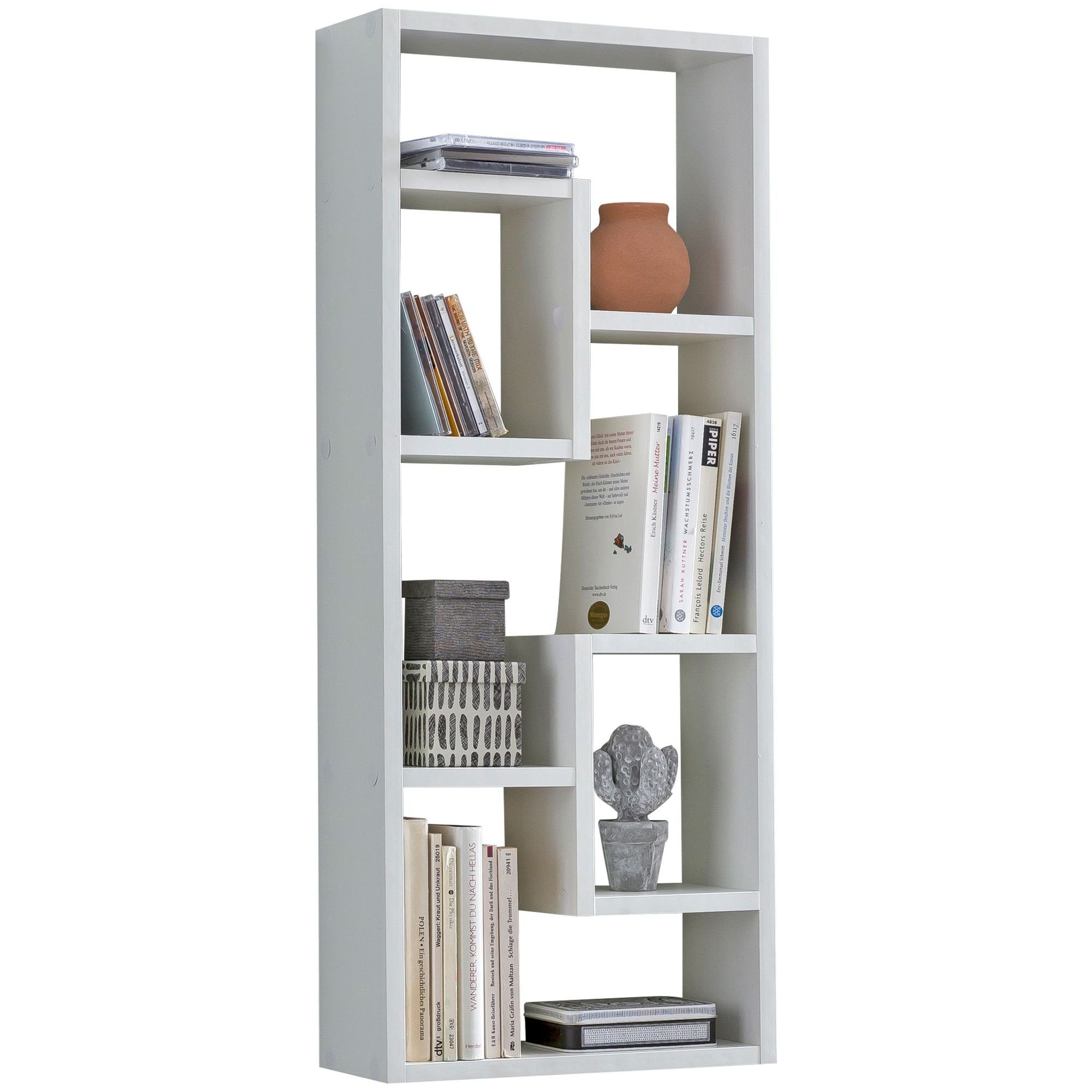 Wandregal Wandregal Weiß 36x90x13,5 cm Holz Design Hängeregal modern, Wandboard