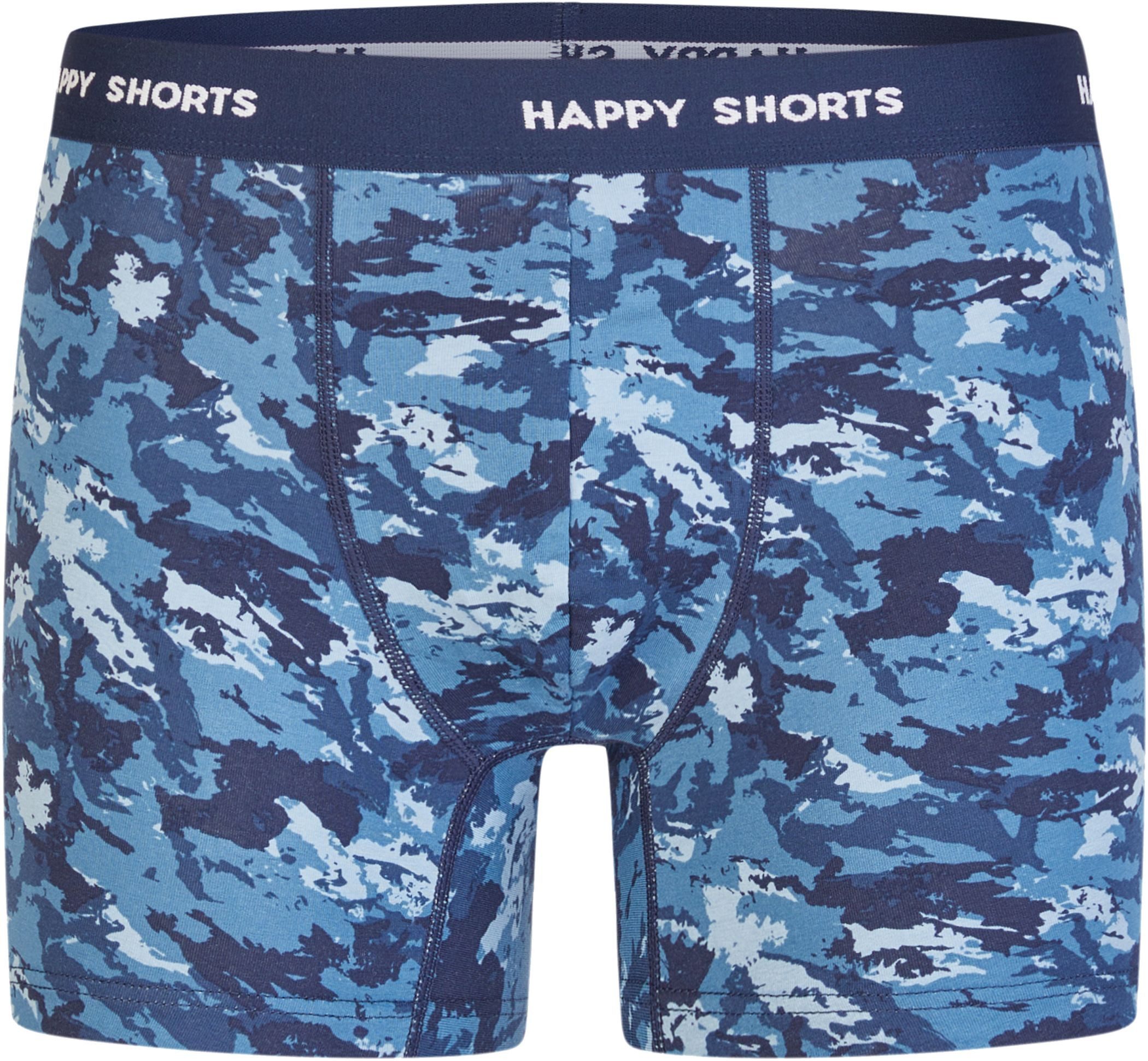 HAPPY SHORTS Trunk 2 Happy Shorts Jersey Trunk Herren Boxershorts Pant Camouflage - Navy (1-St)