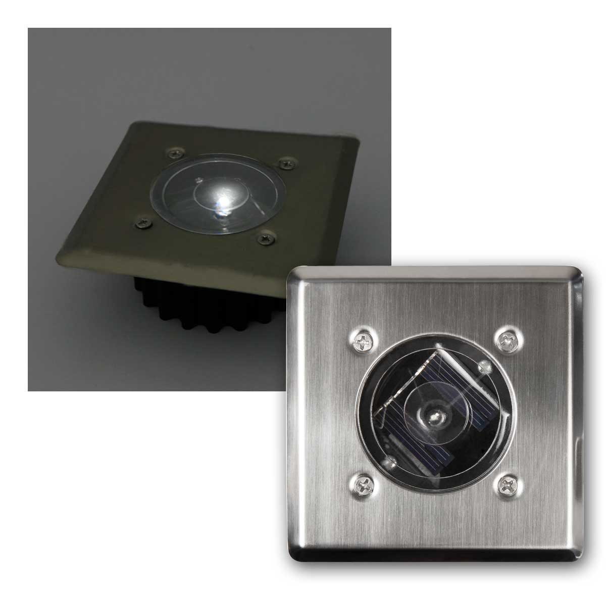 McShine Bodenleuchte LED Solar Bodeneinbauleuchte eckig "LSB-05" IP44