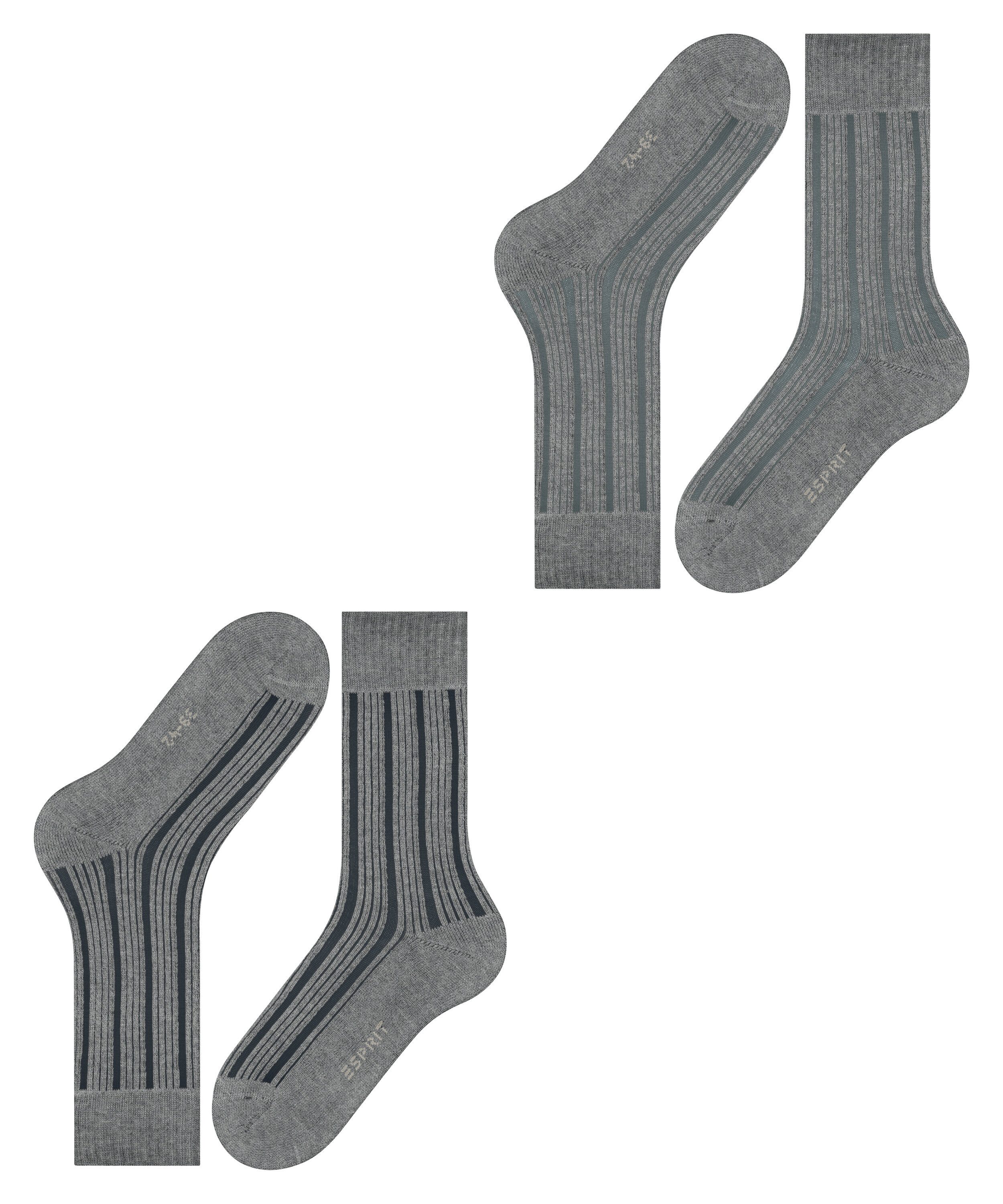 Esprit Socken Plush Rib 2-Pack Socken (2-Paar)