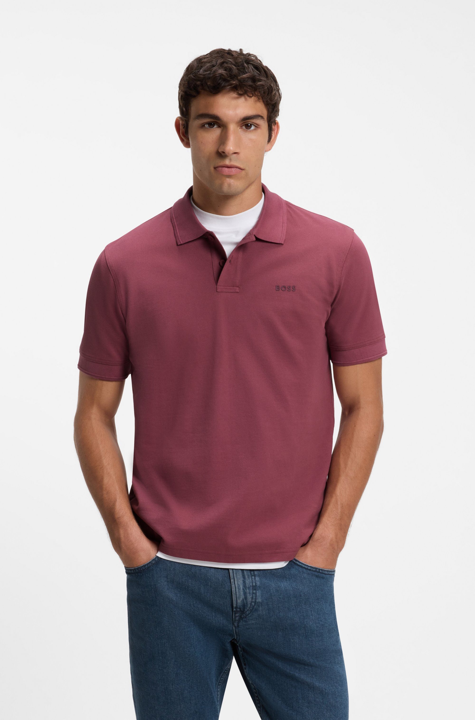 BOSS ORANGE Poloshirt Prime Regular Fit Cotton Pique Polo aus 100% Baumwolle