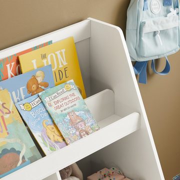 SoBuy Bücherregal KMB83, Kinderregal Aufbewahrungsregal für Kinder Spielzeugtruhe Kinderzimmer