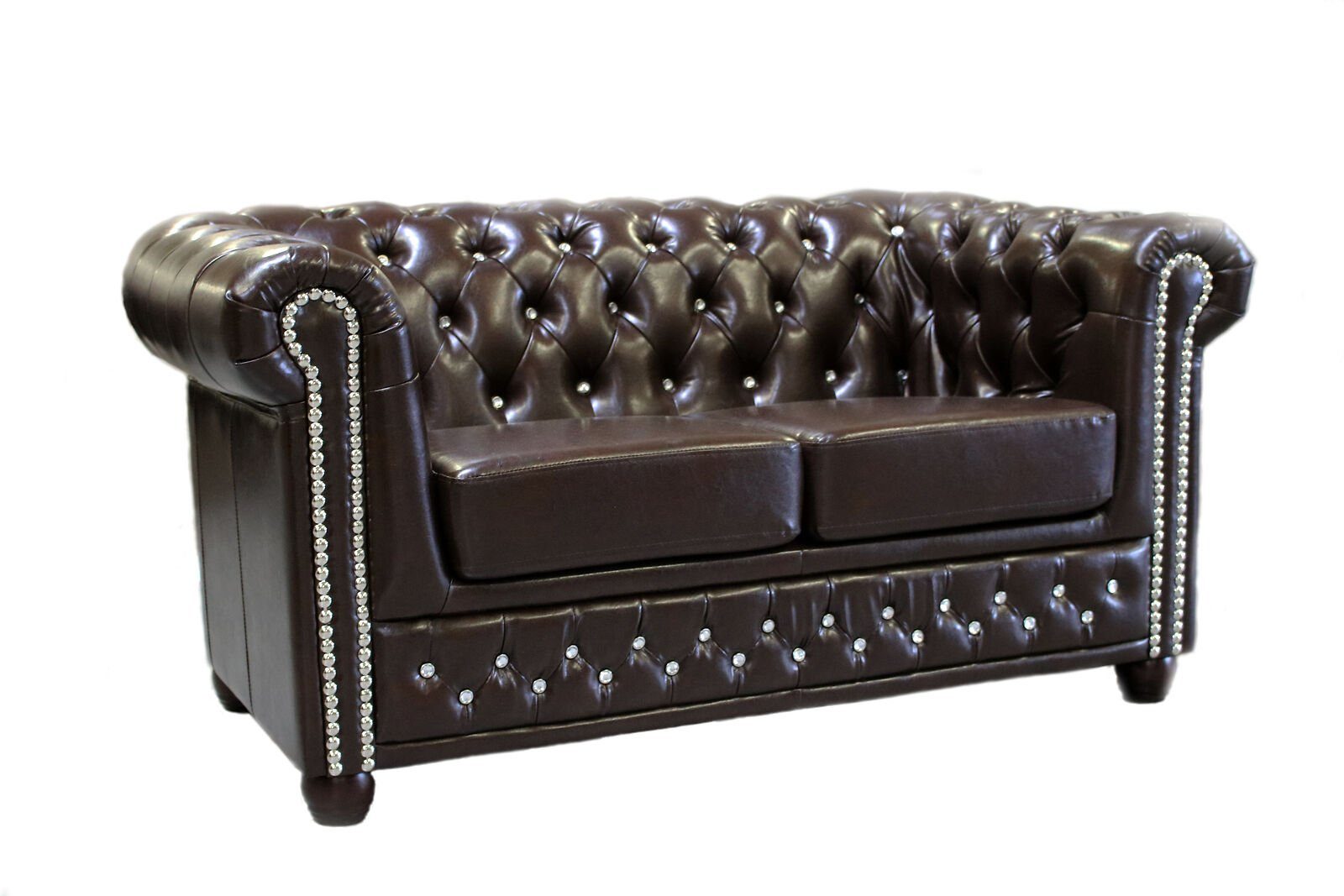 Sofa Chesterfield JVmoebel Europe in Klassischer Textil Möbel Zweisitzer Neu, Edler Couch Made