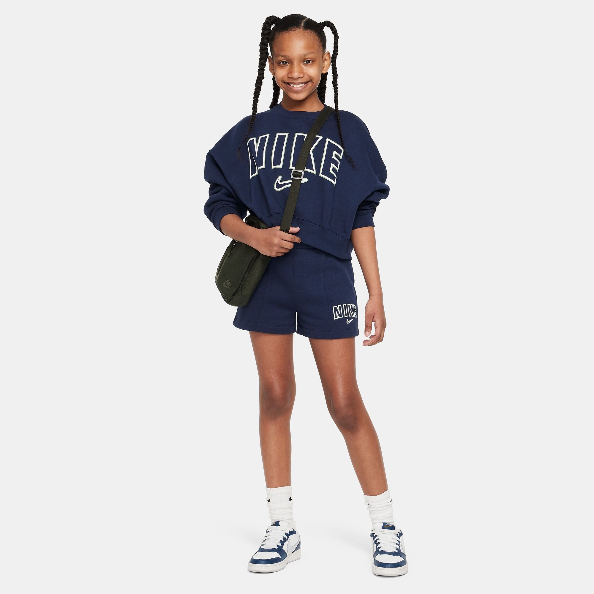 OBSIDIAN Nike NSW Kinder TREND FLC Sweatshirt - CREW Sportswear für PRNT